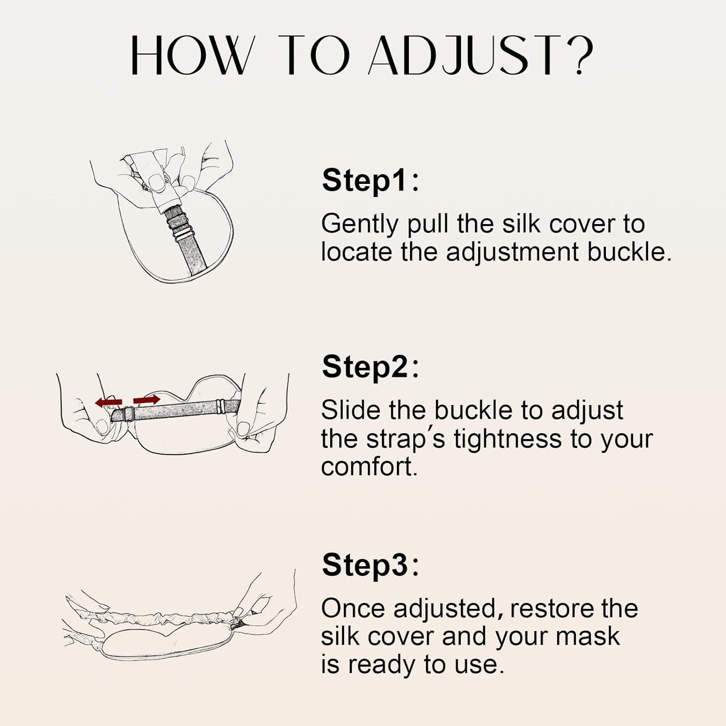 ZIMASILK Adjustable 100% 22 Momme Mulberry Silk Sleep Mask for Sleeping, Filled with Premium Mulberry Silk, Softest & Breathable Eye Sleeping Mask (Golden)