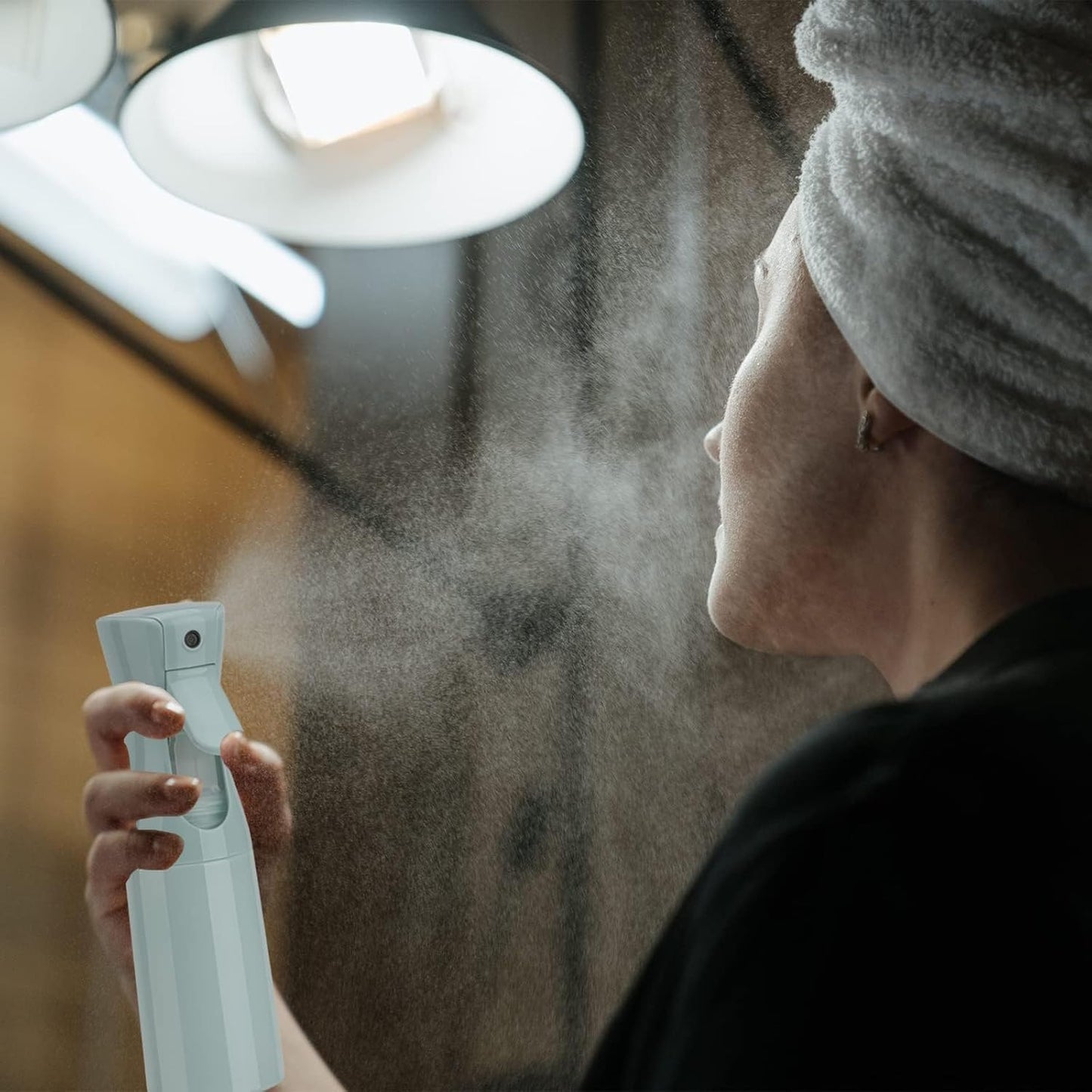 Spray Bottle for Hair (6.8OZ /200ML) Continuous Ultra Fine Mist Sprayer for Hair, Salons, Barber, Plants, Skin Care, Cleaning 1 Pack BLUE