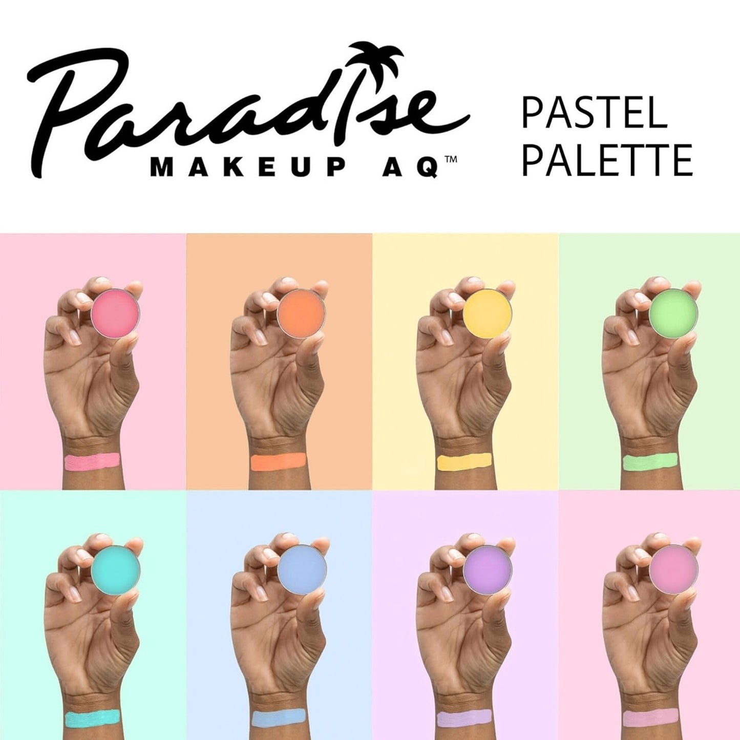 Mehron Makeup Paradise Makeup FX 8 Color Pastel Palette | Magnetic Refillable Body Paint & Face Paint Palette | Professional & Water Activated | Costumes, SFX, Halloween, & Cosplay