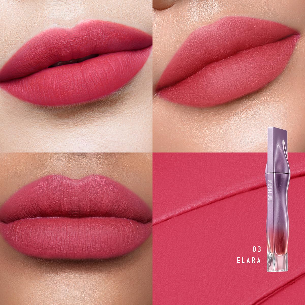 NEBULA VELVET LIP CREAM-Long Lasting Lip Stain, Waterproof and Transfer Proof Lip Tint, Matte Finish Lipstick, Smooth Out Lip Lines, Lightweight Lip Cream, High Coverage (03 ELARA)