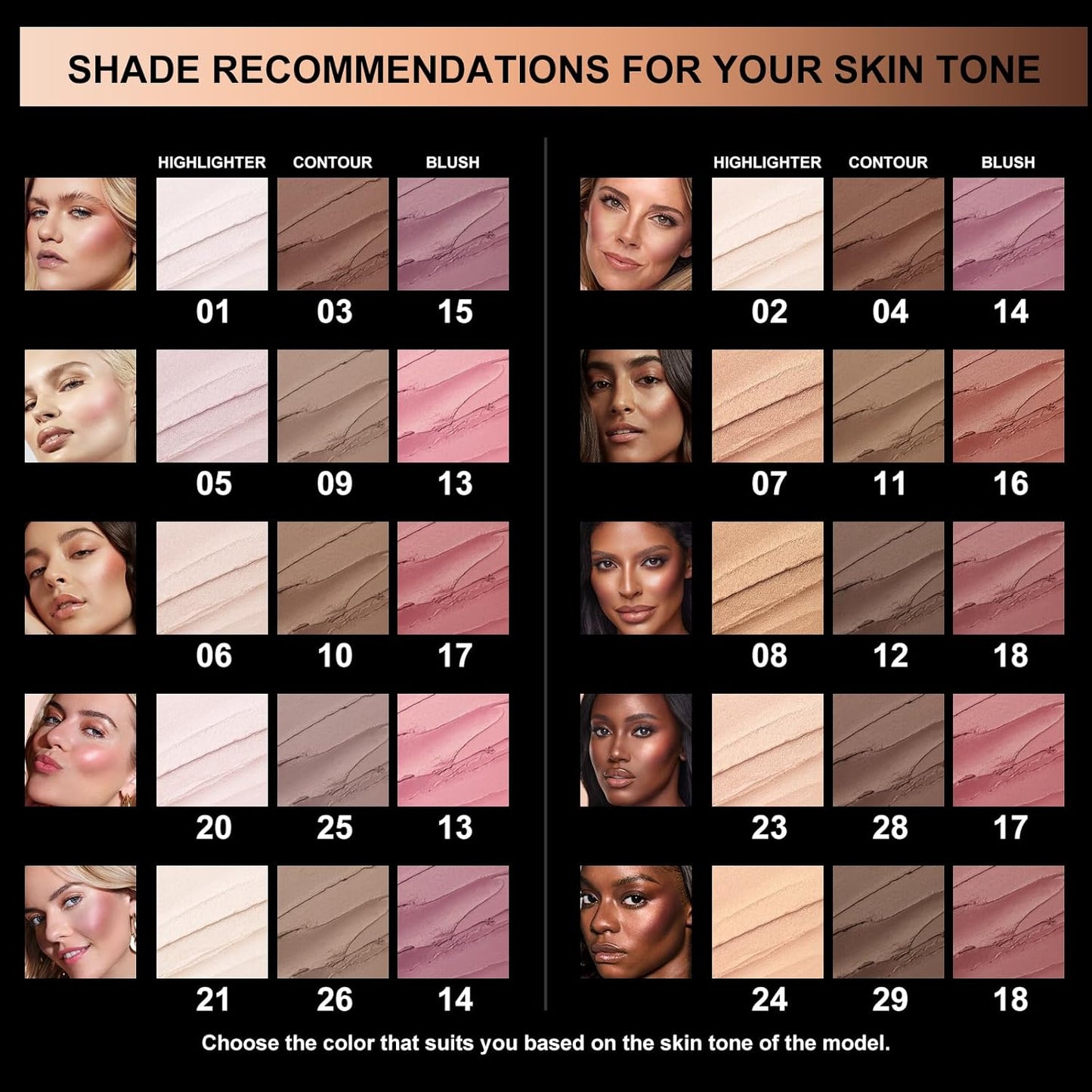 FOCALLURE 3 Pcs Cream Contour Sticks,Shades with Highlighter & Bronzer & Blush,Non-greasy Long-wear Face Contouring Pen,Easy to Sculpt the Face and Create a Lightweight Finishing Makeup,LIGHT-SKIN