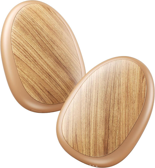 Hand Warmers Rechargeable 2 Pack, AI Temperature Control Electric Handwarmers, Stone Shape Portable Pocket Heater, Great Gift for Christmas Hunting, Golf, Camping Black