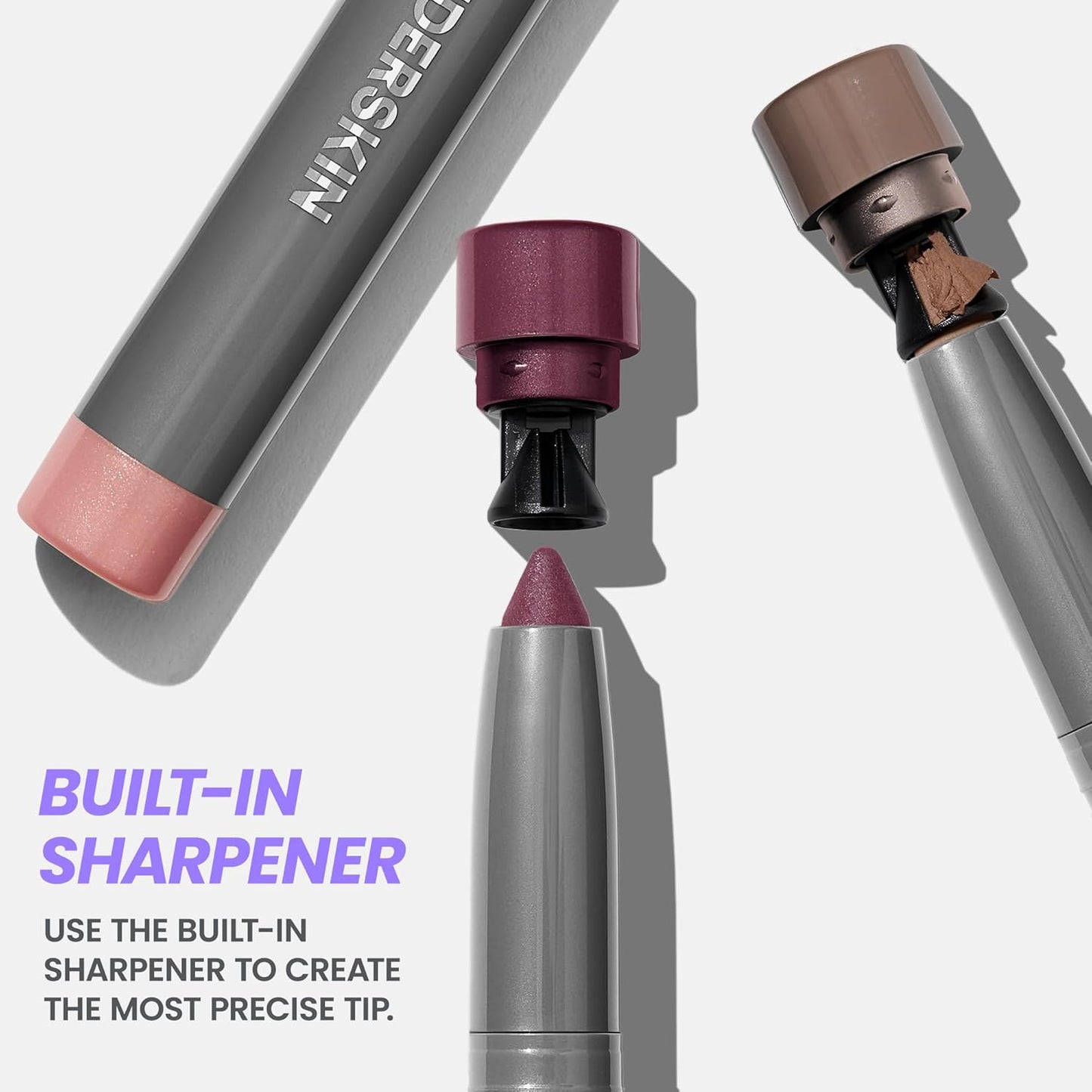 Wonderskin IYKYK Eyeshadow Stick - Longwear Eye Shadow Sticks, Budge-Proof & Waterproof Shimmer Eyeshadow Stick with Built-in Sharpener (Pink Quartz)