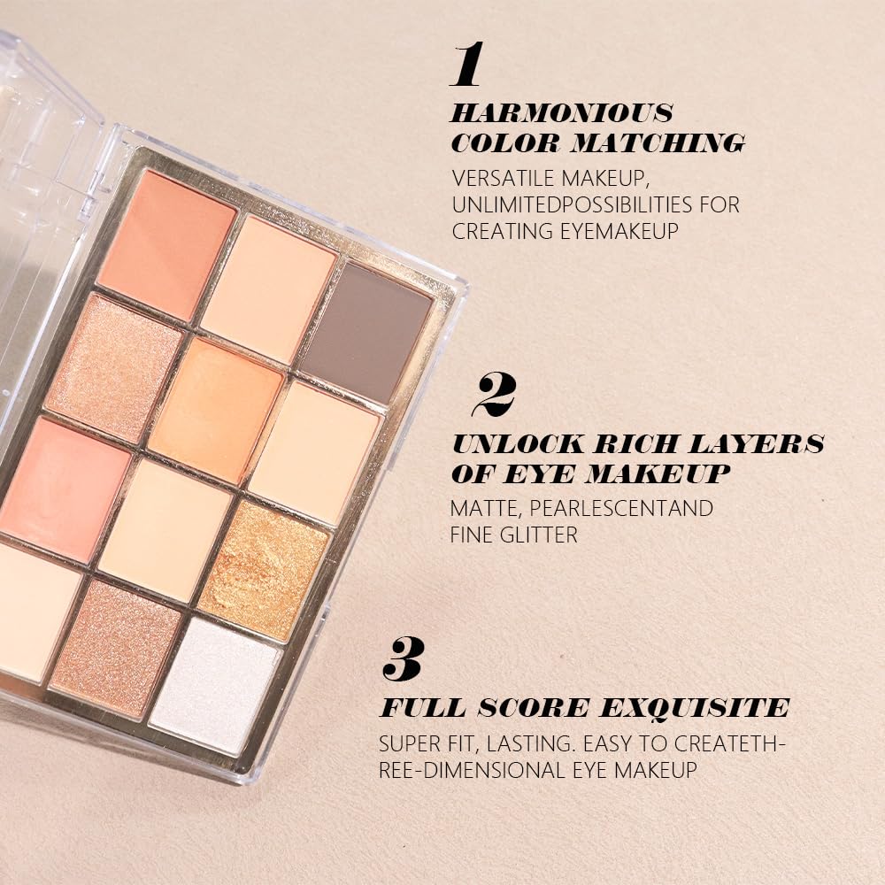 Nude Brown Maroon Bronze Eyeshadow Palette,Natural Neutral Soft Small Cream Eyeshadow Palette,Eye Shadow Palette Long Lasting Naturing-Looking Make Up Pallets for Women,Vegan