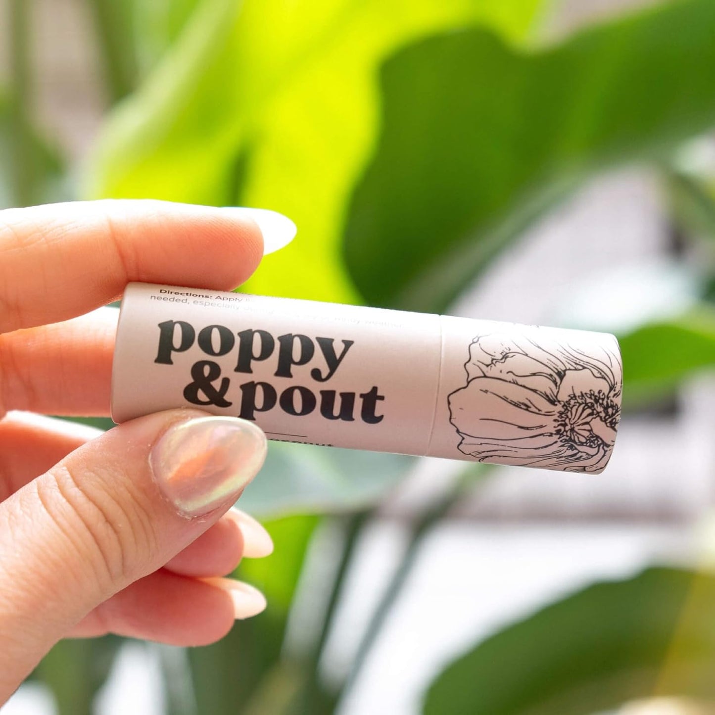 Poppy & Pout Island Coconut Jumbo Lip Balm | All Natural Lip Balms & Moisturizers | Hydrates with Beeswax, Vitamin E, Organic Coconut Oil | Cruelty-Free | Lip Balm in Recyclable Cardboard Tube