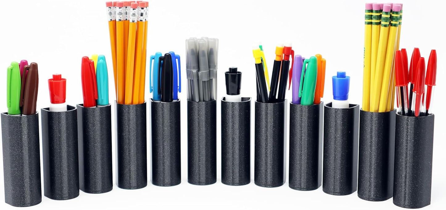 Magnetic Pen Holder, Marker Holder and Pencil Holder for Refrigerator, Locker, Whiteboard or Desk (Small, Lavender, Set of 2)