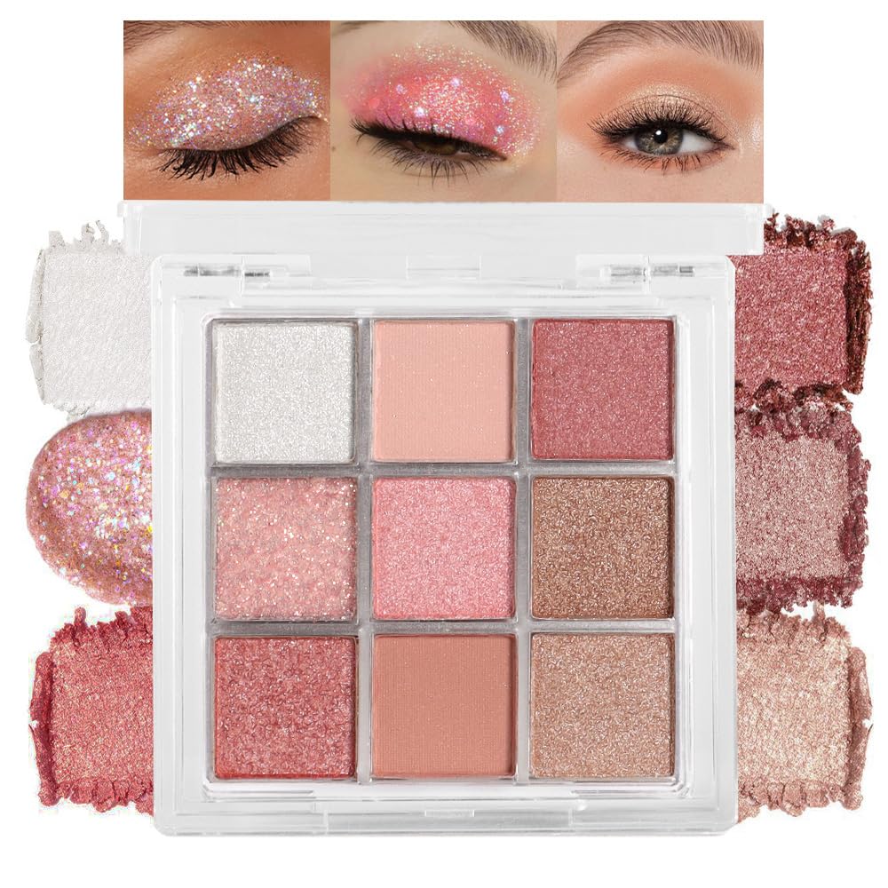 9 Color Eyeshadow Palette Makeup, Neutral Nude Matte Eye shadow & Shimmer Eyeshadow,Long Lasting Waterproof Eye shadow Makeup Palette for Women 05#