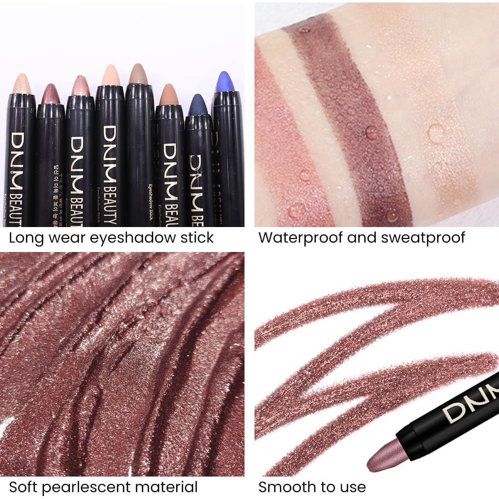 evpct 2Pcs Cream Eyeshadow Sticks Set for Eyes Waterproof, Sand Shimmer & Orchid Shimmer Matte Eye shadow Stick Pencil Pen Bulk sombras en crema para ojos 25+26