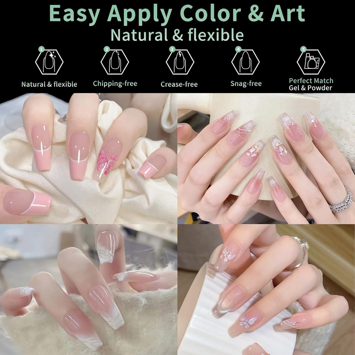 Long Coffin Nail Tips, 216pcs Acrylic Soft Ballerina Fake Nails Gel Nail Tips, Full Cover Pre-Shaped Matte Clear Press on Nails for Extension, Diy at Home Manicure 12 Sizes