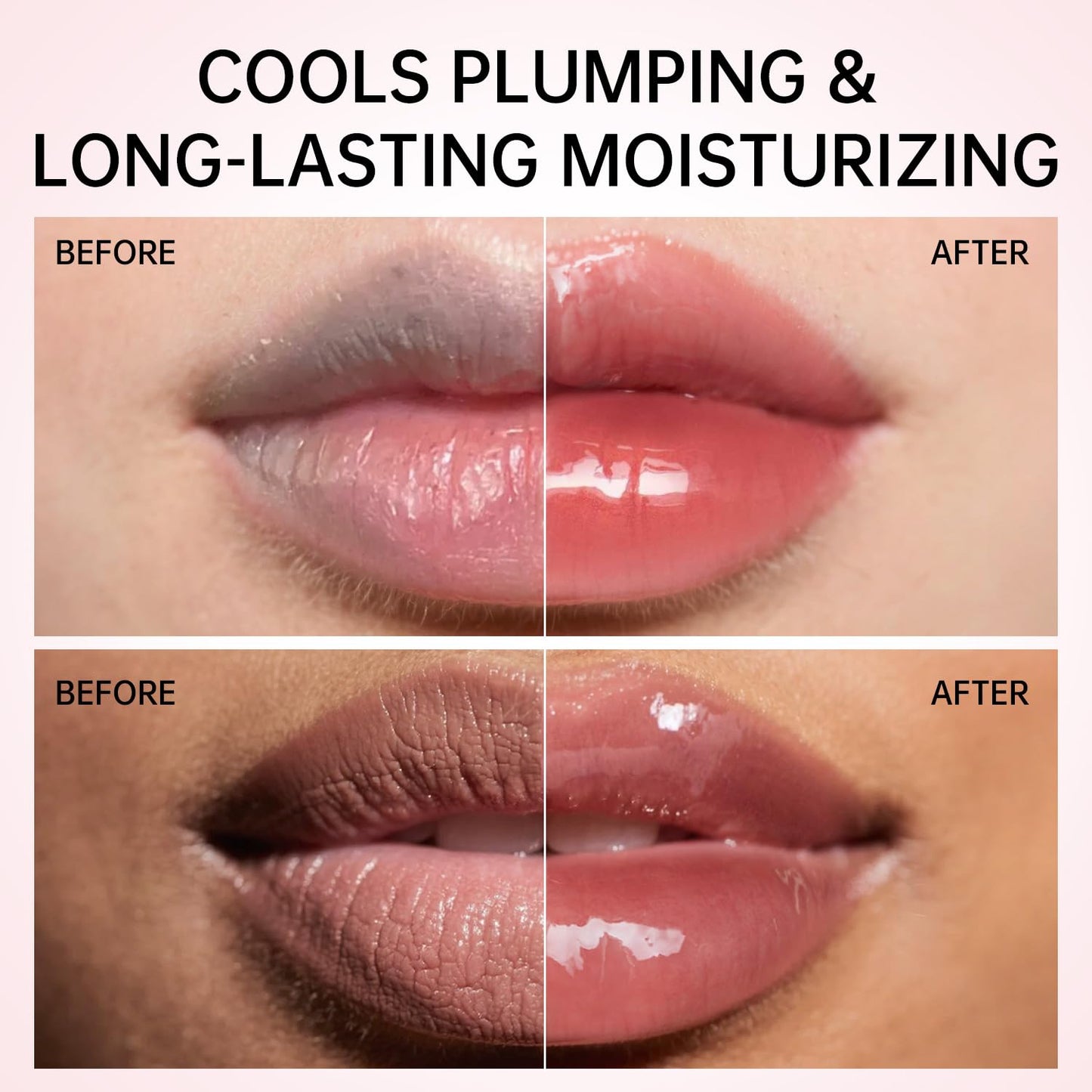 Catkin Lip Plumper Gloss, Tinted Lip Serum with Hyaluronic Acid & Jojoba Oil, Non-sticky Volumizing Hydrating Formula for a High Shine Maximum 3D Look, Plump & Soft Lips 0.12 Fl Oz - C03 Coral Pearl