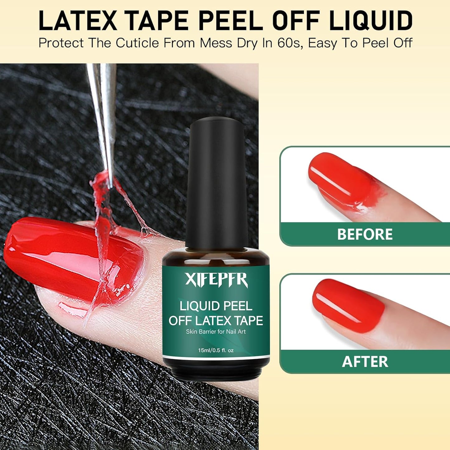 Gel Nail Polish Remover, Gel Polish Remover for Nails with Cuticle Oil and Latex Tape, Gel Nail Remover, Removedor de Esmalte Gel In 2-5 Mins, No Soaking or Wrapping, Gifts for Women