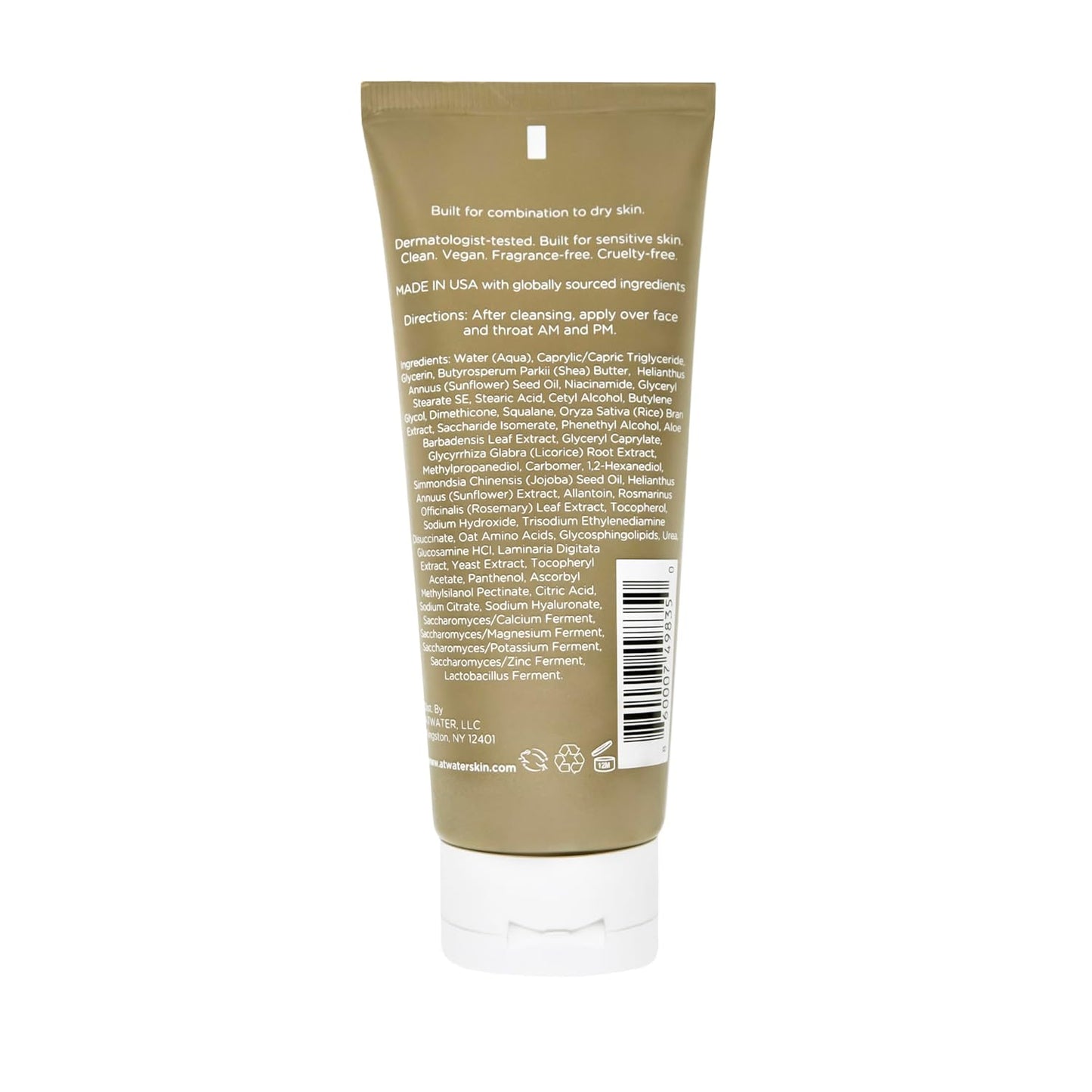 ATWATER Heavy Armor Men's Facial Moisturizer, Intensive Hydrating & Anti-Aging Formula with Niacinamide and Shea Butter for Dry Skin - 3.4 oz