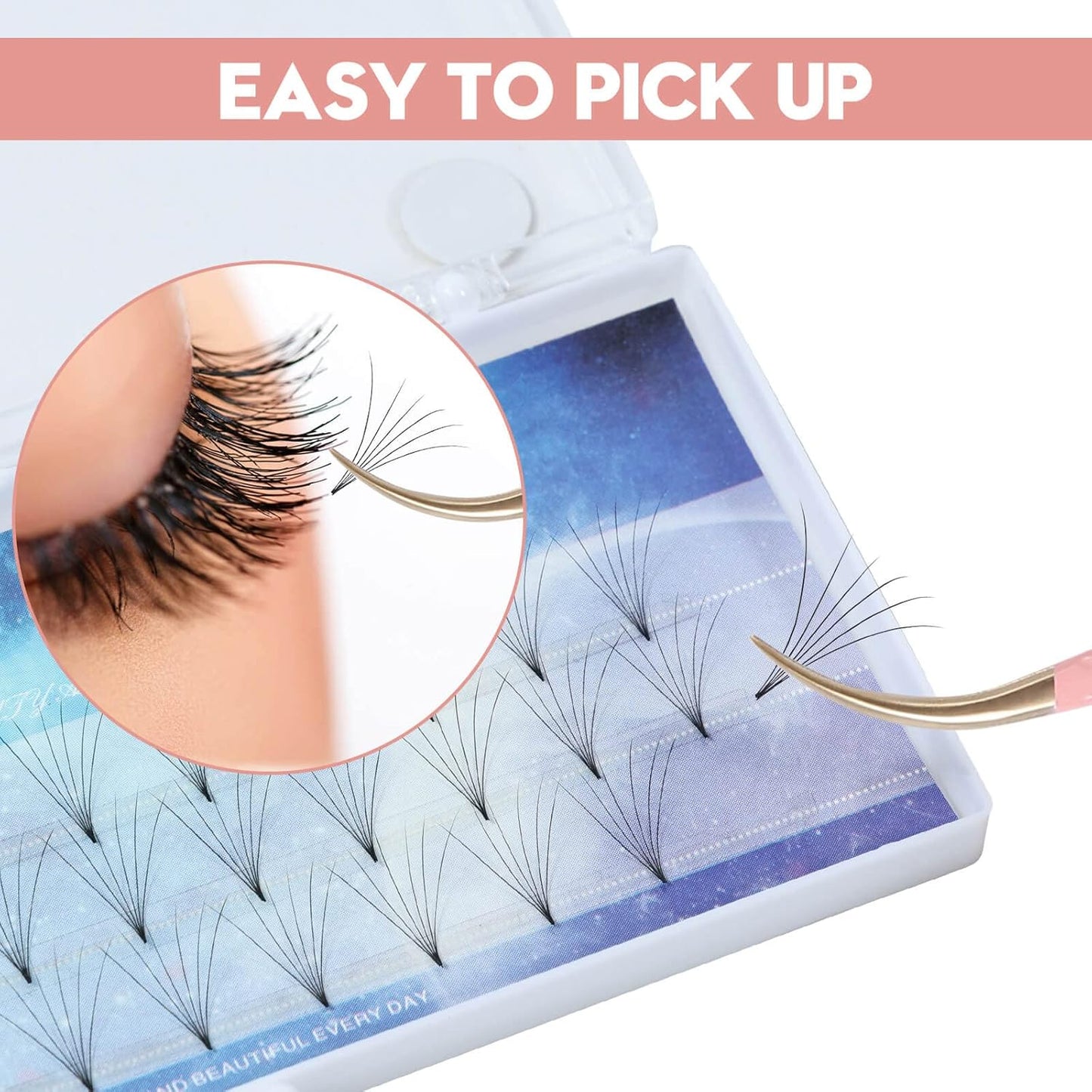 Ms.Queen Eyelash Extension Tweezers, Professional Fiber Tip Lash Tweezers Set of 5,Curved 45 90 Degree Volume Isolation Tweezers