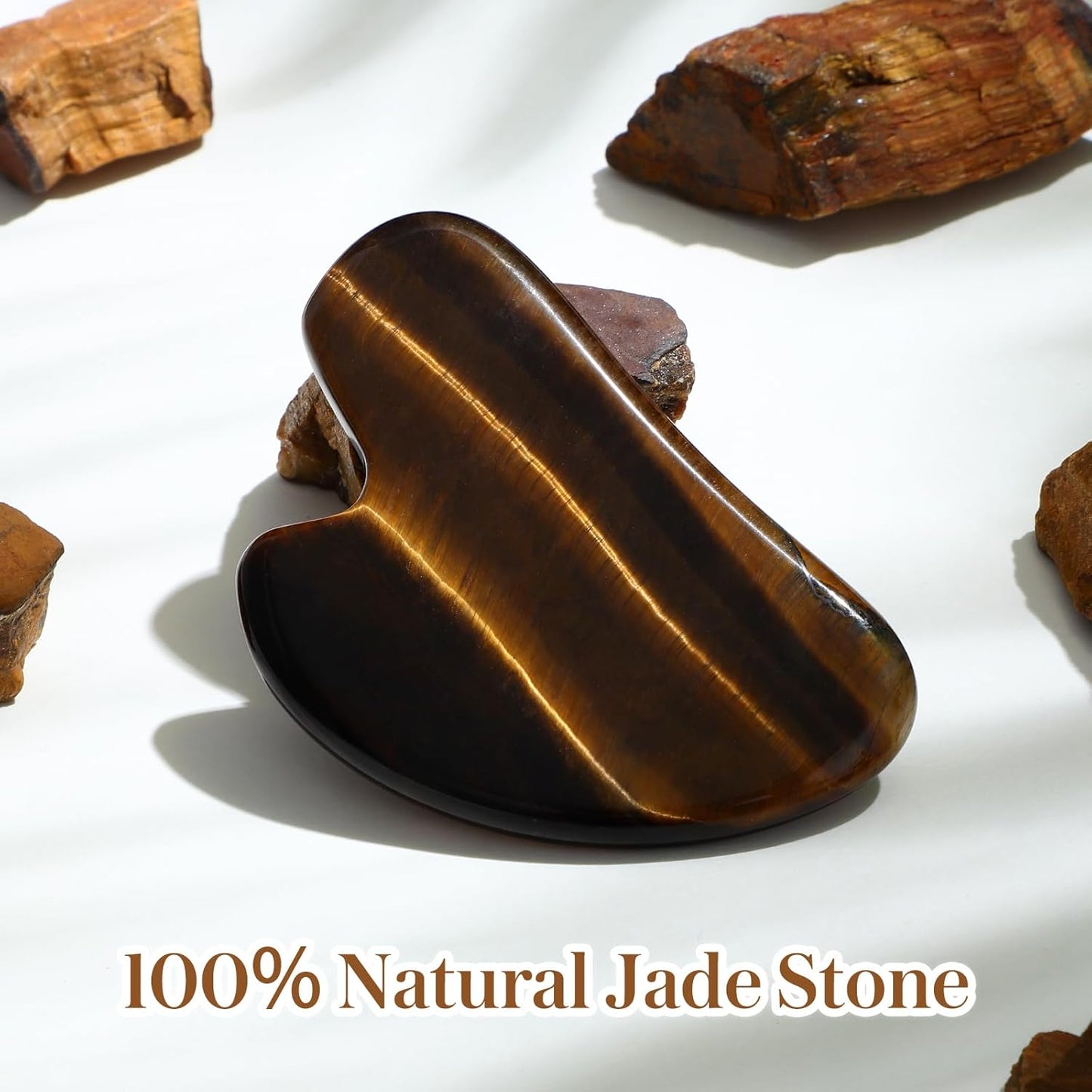 Gua Sha Facial Tools Gua Sha Jade Stone for Face Skincare Facial Body Tensions Reduce Puffiness Yellow