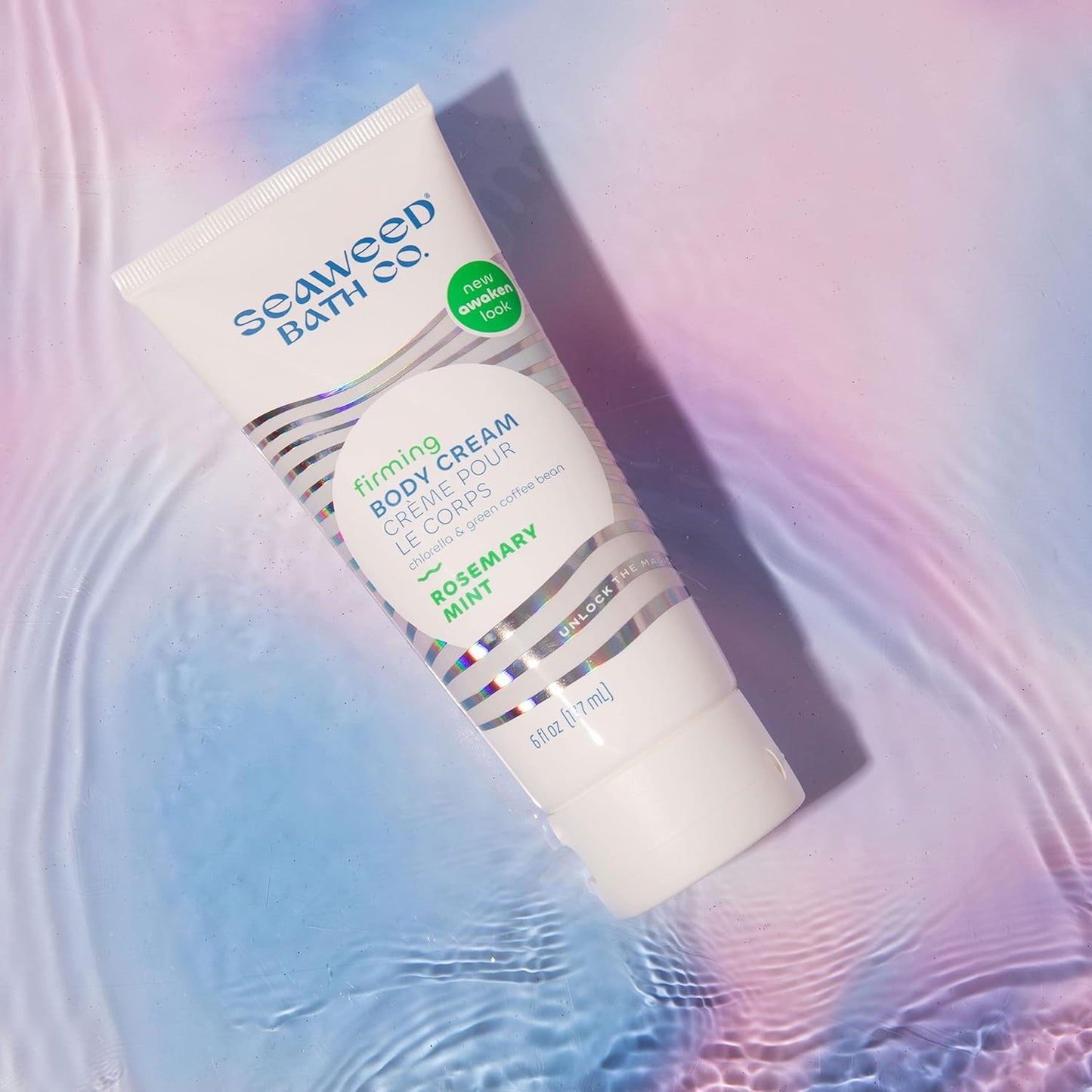 Seaweed Bath Co. Firming Body Cream - Rosemary Mint - Hydrating Hand and Body Lotion with Hyaluronic Acid - Toning Skin Moisturizer for Dry Skin - 6 oz (Pack of 2)