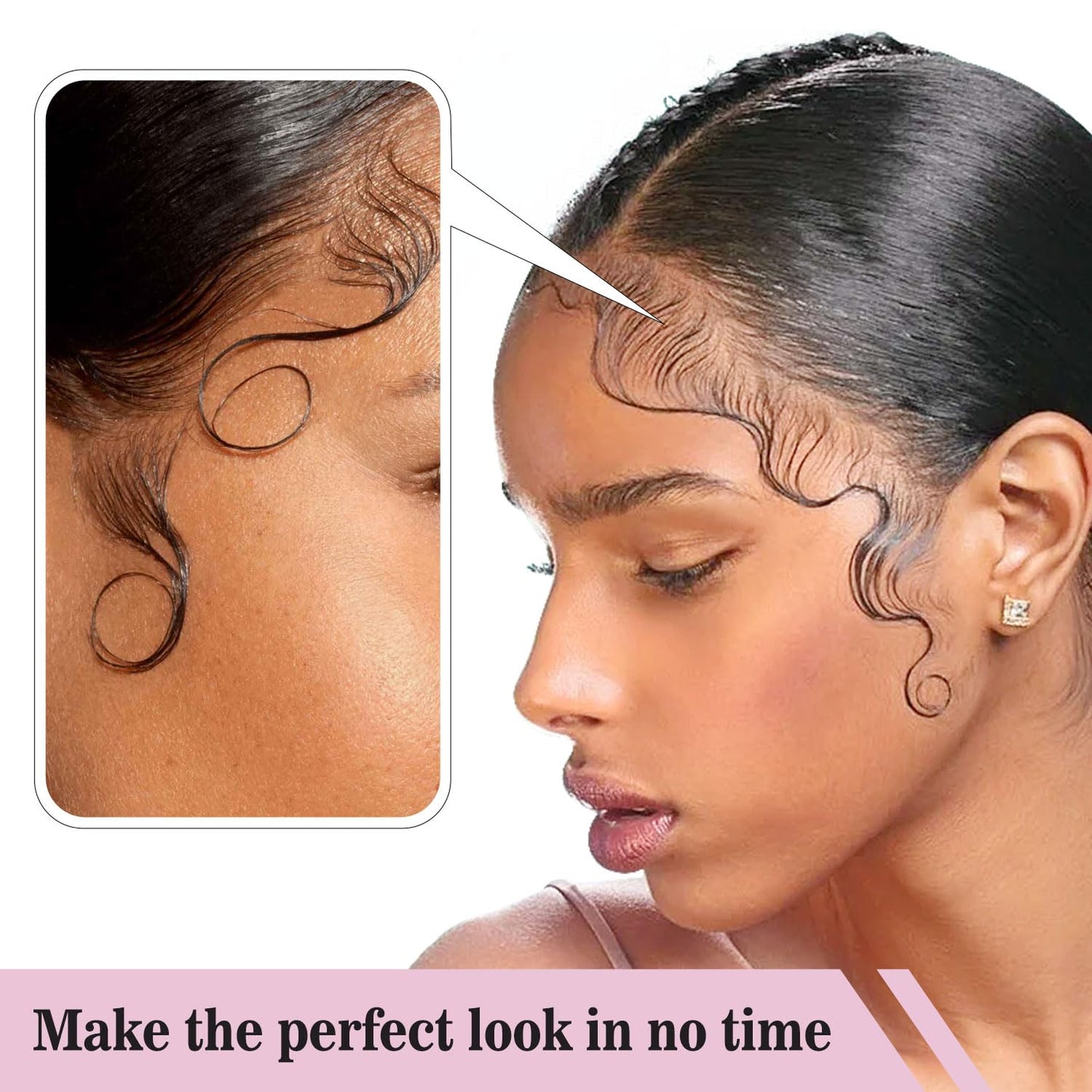 Hair Wax Stick Set (3 Pcs) - Edge Control, Styling Stick for Baby Hair and Wigs, Frizz-Fixing for Slick Finish