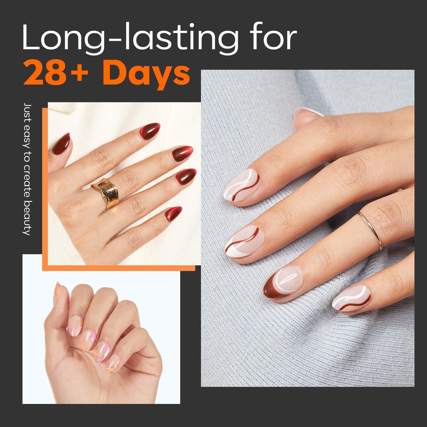 modelones Extra Short Almond Nail Tips, Pre-shaped Tips x Gel Soft Fake Nails False Acrylic Clear Full Cover Press on Extension Kit x Gel Manicure DIY at Home 216PCS 12Sizes