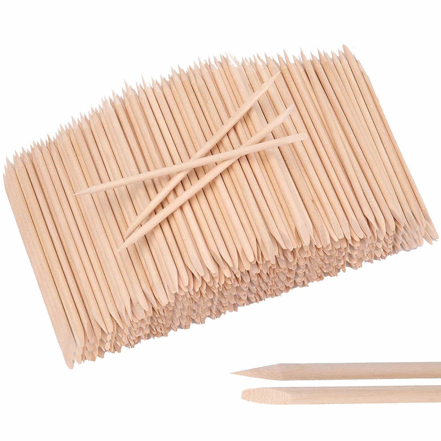 Nail Art Orange Wood Sticks,AMOSTBY 1000PCS Multi Functional Cuticle Pusher Remover Manicure Pedicure Tool,4.5 inch