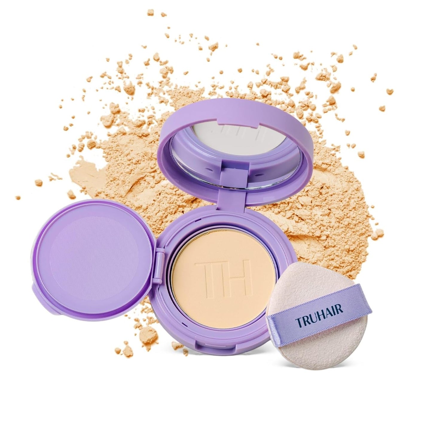 TRUHAIR Root & Scalp Cover Up Pressed Powder Compact, Waterproof, Weightless Hair Coverage & Bald Spot Concealing, Root Touch Up Hair Color for Gray Coverage & Thinning Areas, 0.35 Oz (Light Blonde)