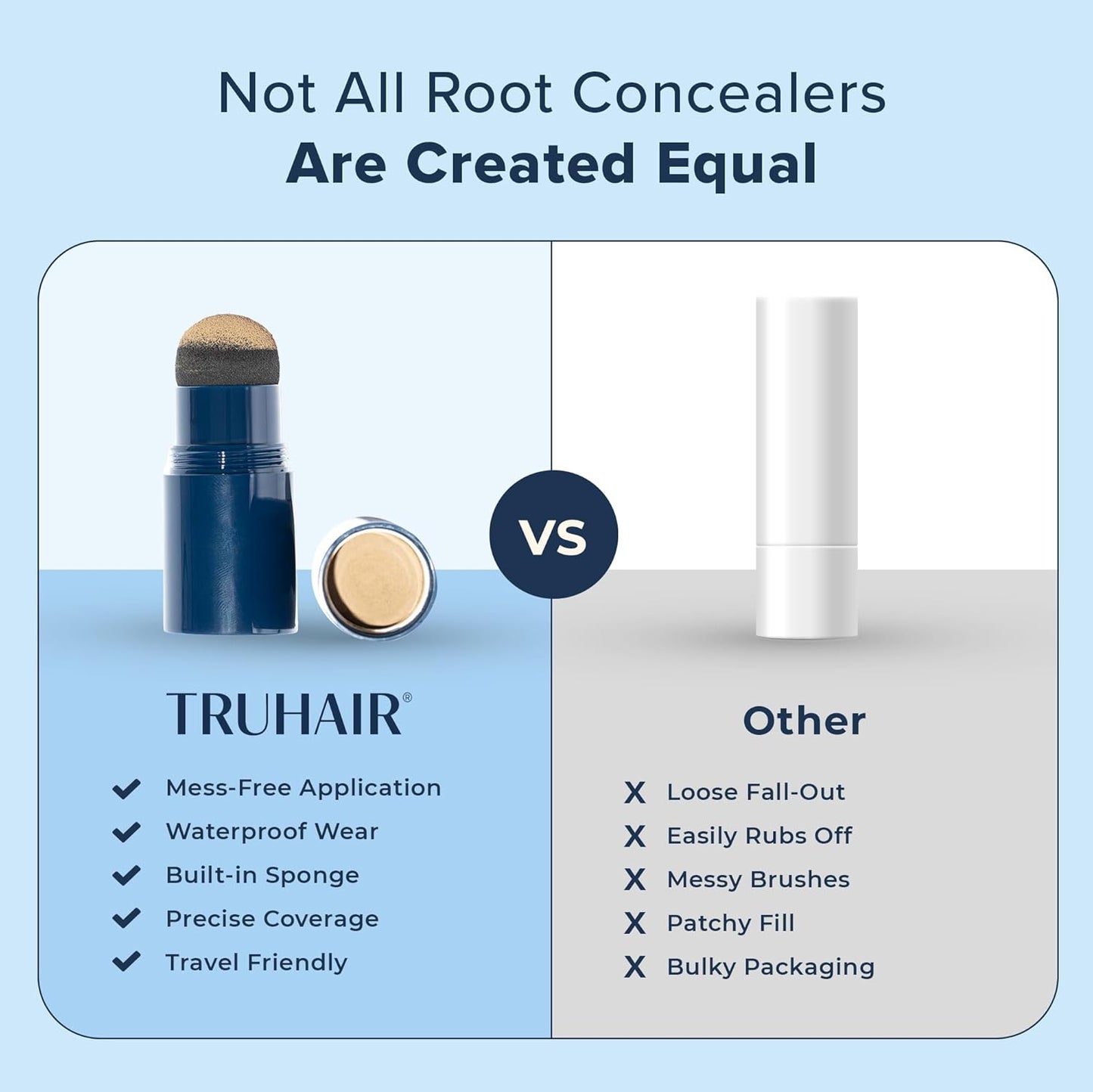 TRUHAIR Color & Conceal Waterproof Root Touch Up - Hair Cover Up for Gray Coverage and Hairline Filling - 11 Colors Available (Blonde)