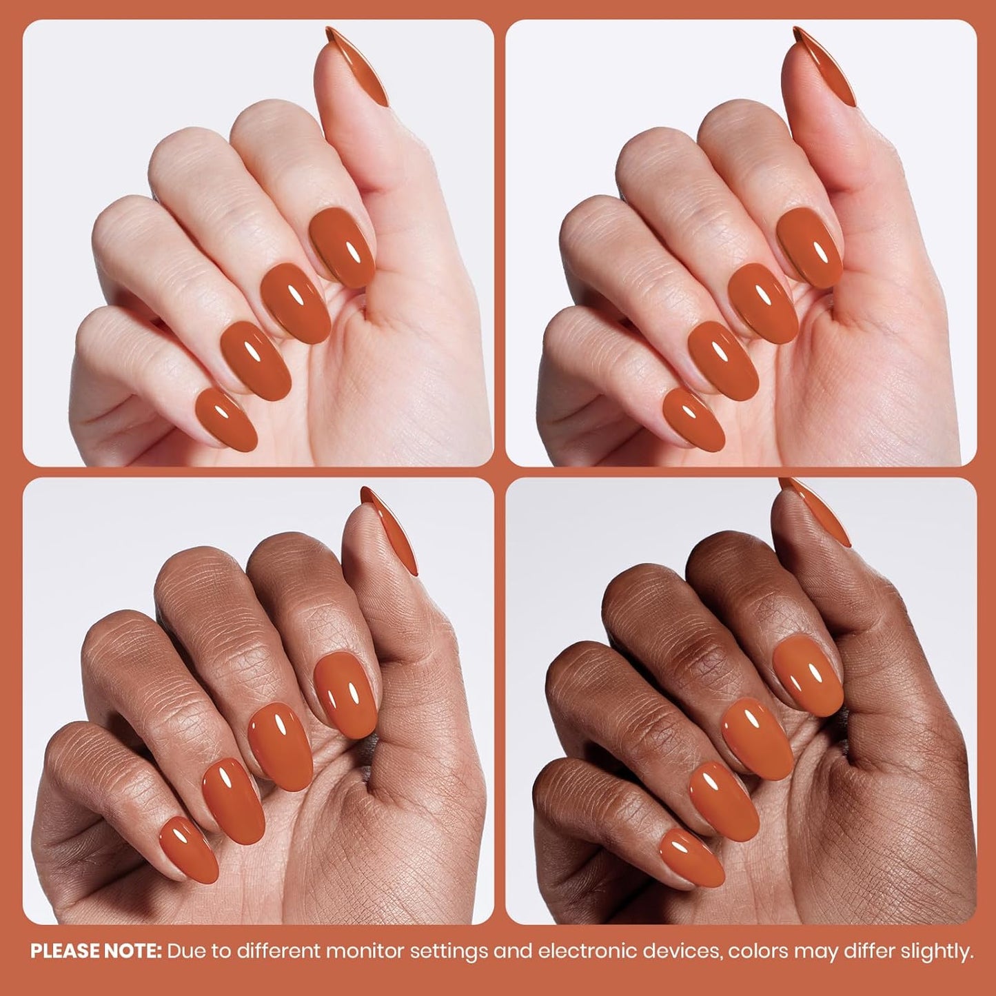 Beetles Orange Gel Nail Polish - 1Pcs 15ml Dark Orange Color Soak Off Gel Polish Nail Art Manicure Salon DIY Uv Lamp Nail Design Decoration at Home