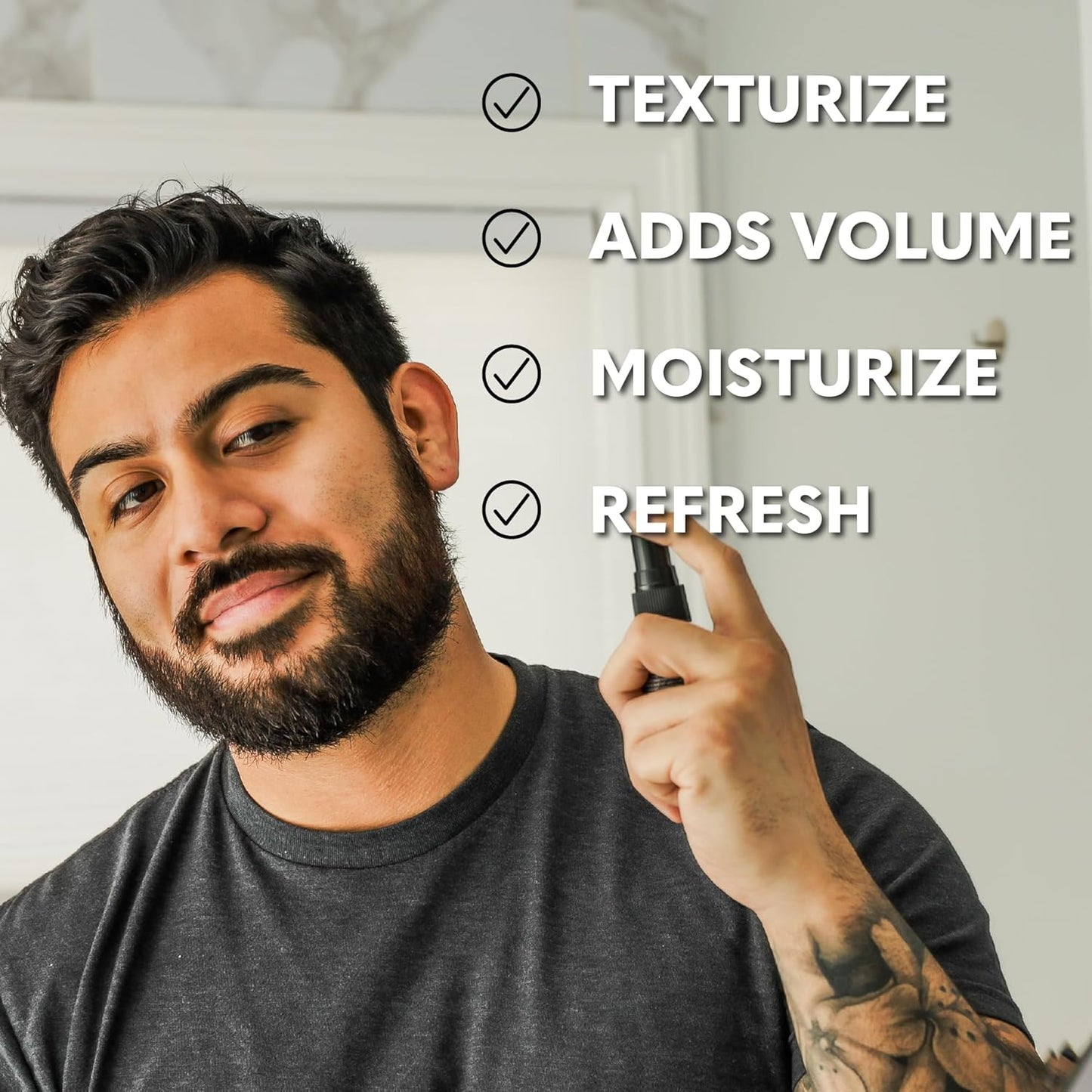 Beard Club Sea Salt Texture Spray for Men & Women - Thickening, Volumizing, Curl-Defining for All Hair Types - Paraben, Sulfate, Alcohol-Free