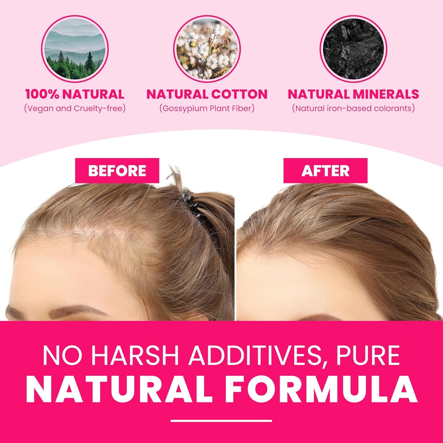 VELO Hair Building Fibers for Thinning Hair –LIGHT BROWN Hair Fibers for Men & Women – Covers Bald Spots, Hairline Powder, Hair Thickening Fibers – Hair Filler Powder for Fuller-Looking Hair – 30g