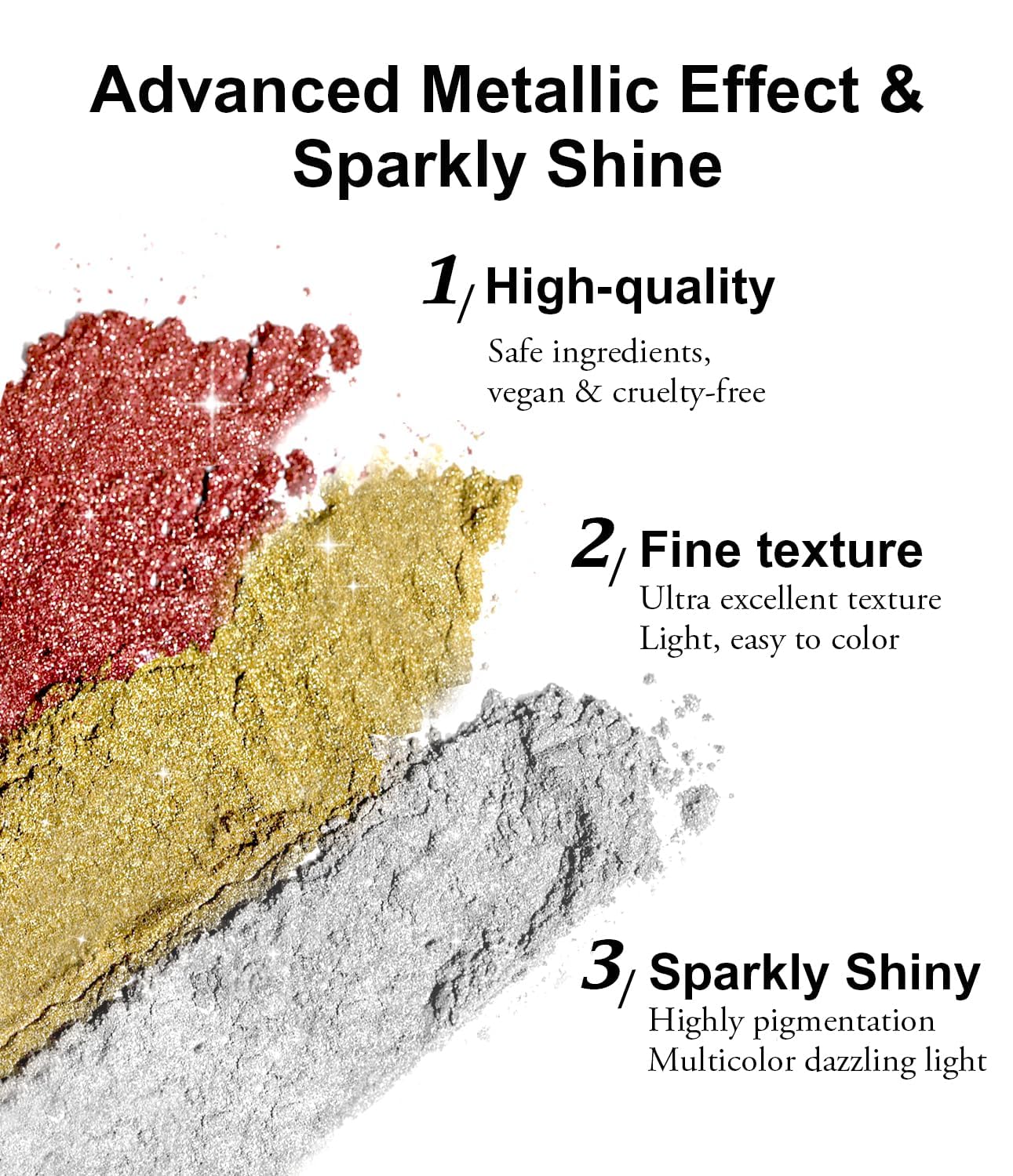 Chrome Nail Powder BISHENGYF - Iridescent Aurora Mermaid White Pearl Chrome Nail Powder Mirror Effect Metallic Glod Silver Chrome Powder for Nail Art DIY Salon