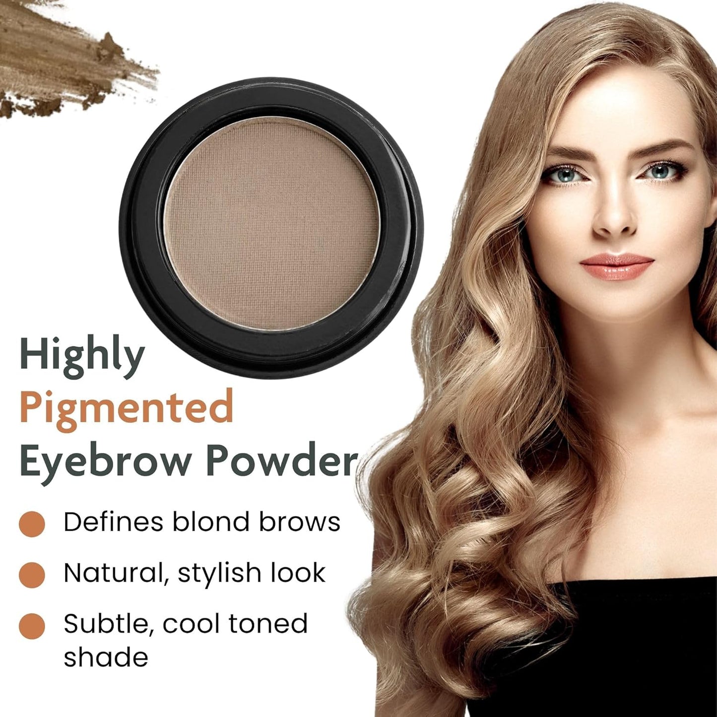 Marie-José Eyebrow Powder - Eyebrow Filler Powder - Effortless All-Day Brow Beauty - Compact Size 0.10oz for Purse or Travel Size - Made in USA (Dark Blonde)