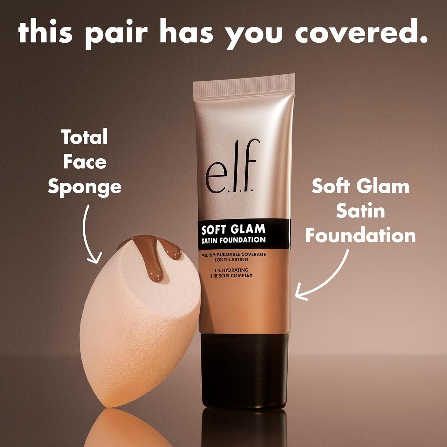 e.l.f. Soft Glam Foundation, Medium Coverage, Long-Lasting & Buildable Foundation For A Smooth, Satin Finish, Vegan & Cruelty-Free, 13 Fair Neutral
