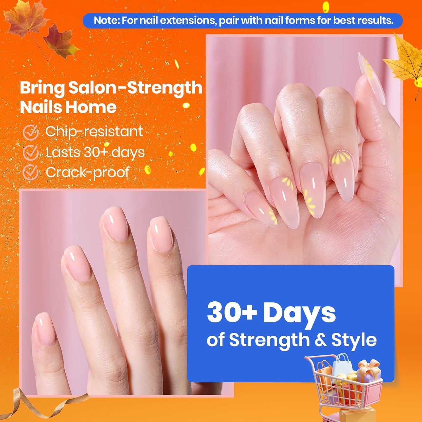 Beetles Builder Gel for Nails HEMA-Free,2 Colors 7 in 1 Clear & Nude Strengthener Gel for Building Nail Apex & Extension LED Lamp Cured Sensitive Nails Friendly for Beginners & DIY Fall Nails Salon