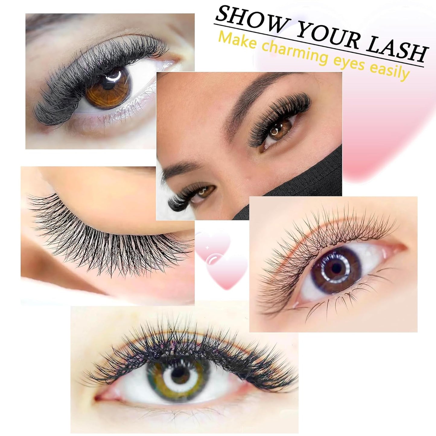W Lash Extensions 4D Eyelash Extensions W Shape 0.07mm Thickness C Curl Mix 8-15mm Premade Fans Individual Lashes Matte Black W Lashes 12 Rows Crisscross False Eyelashes(W-4D-0.07-C,8-15mm)
