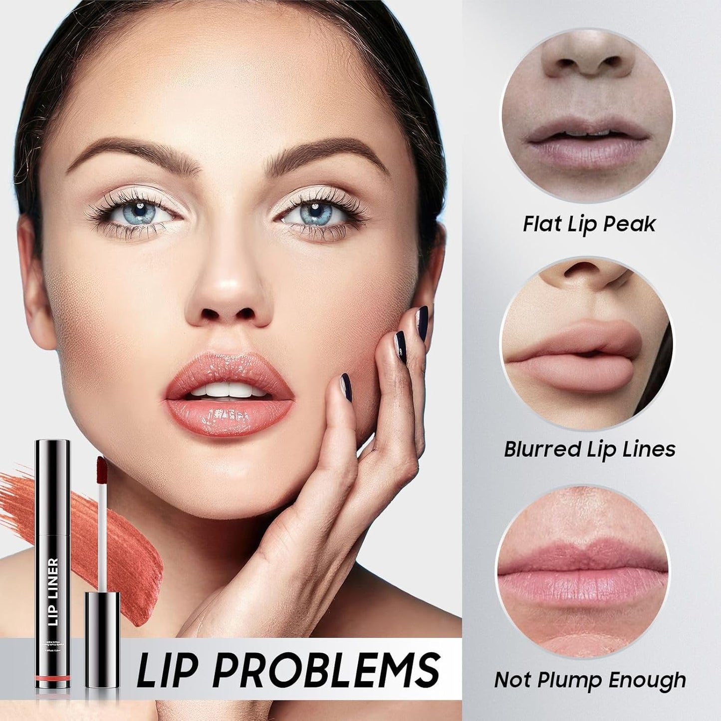 Lip Liner Stain Peel off - Waterproof & Long Lasting Peel Lip Stain Non-Stick Cup, Enhancing Complexion & Nourishing for All Skin Types, Create A Natural Lip Color (Mauve, 1 Count)