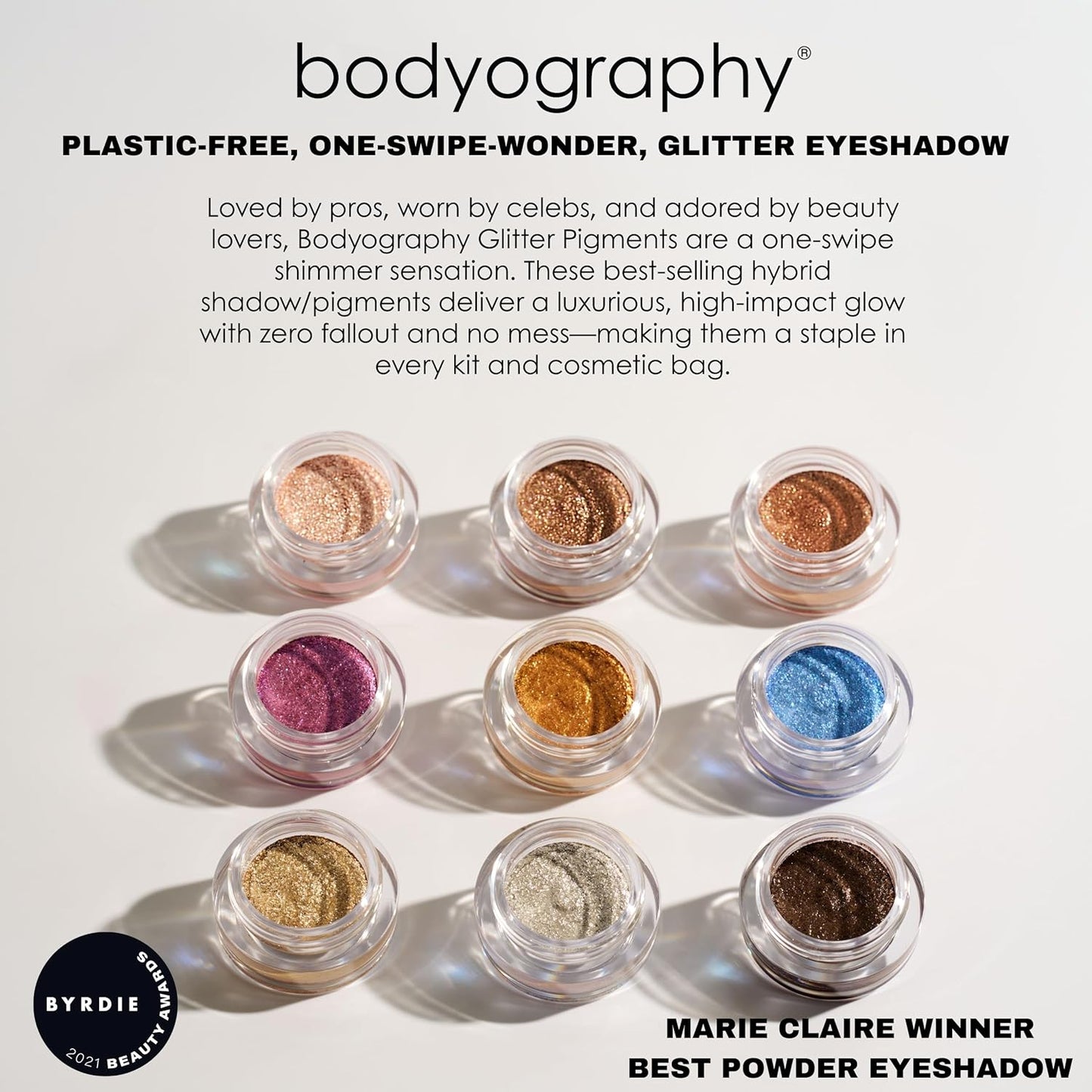 Bodyography Glitter Pigments (Later Skater): High Shine Glitter Shadow | Gluten-Free, Cruelty-Free