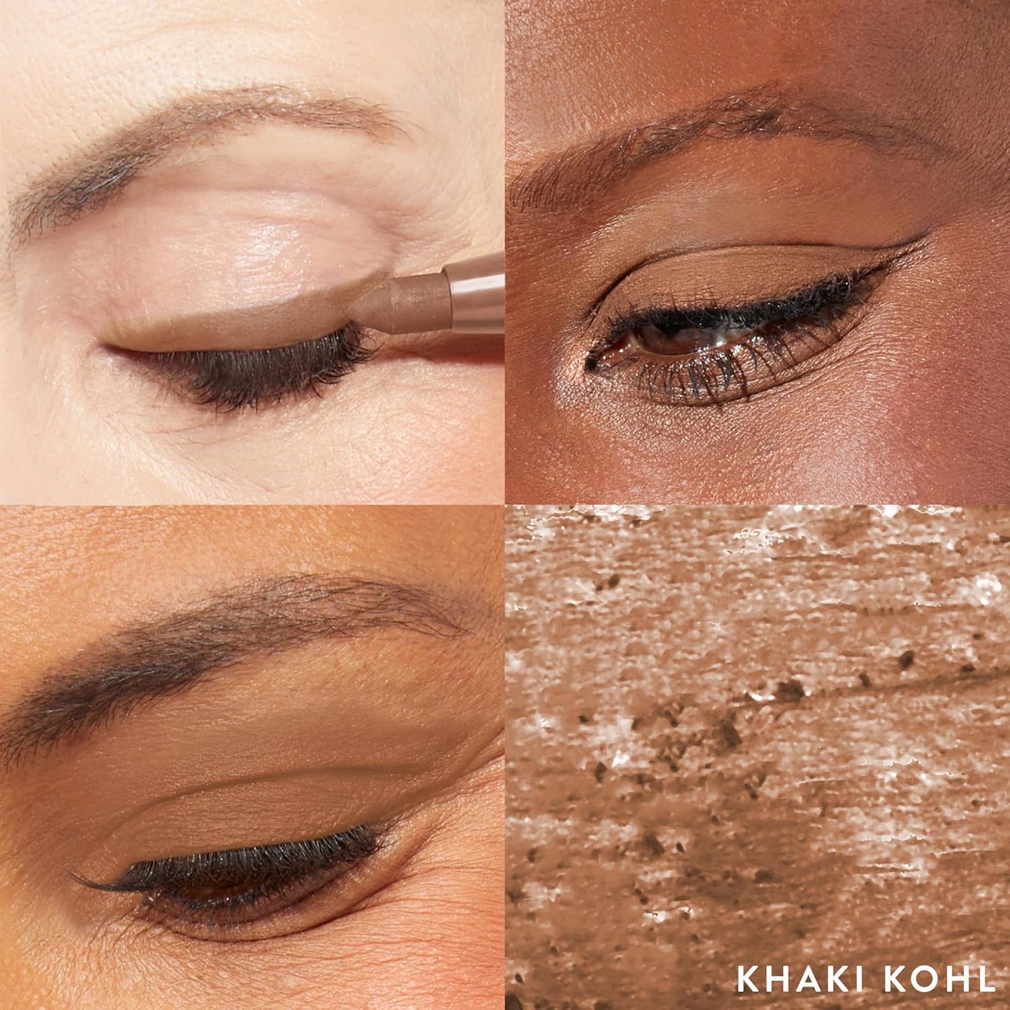 LAURA GELLER NEW YORK Kajal Longwear Kohl Eyeliner Pencil - Khaki Kohl - Caffeine and Vitamin E - Smooth & Blendable Liner - Built-In Sharpener