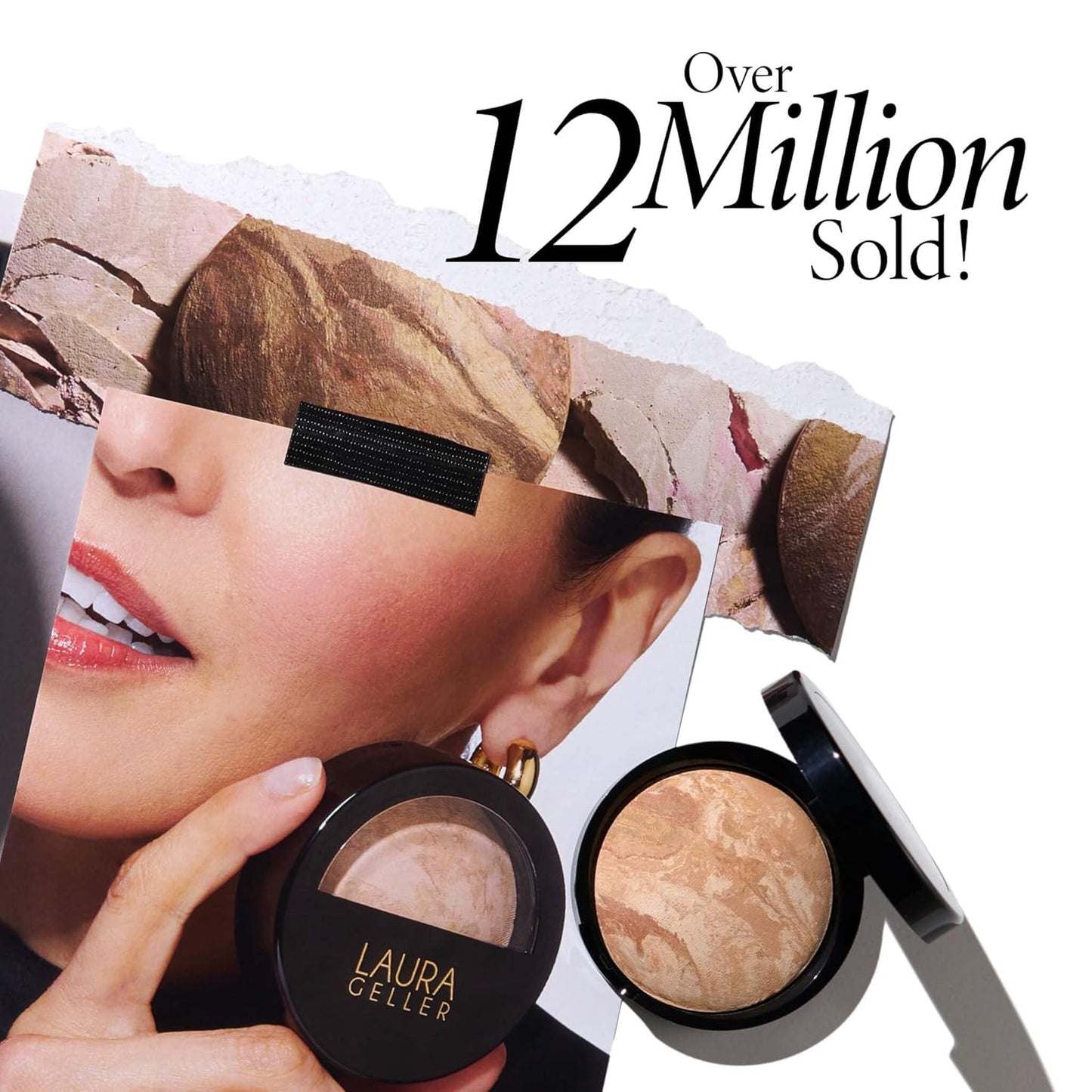 LAURA GELLER NEW YORK Award-Winning Baked Balance-n-Brighten Color Correcting Powder Foundation - Fair - Buildable Light to Medium Coverage - Demi-Matte Natural Finish