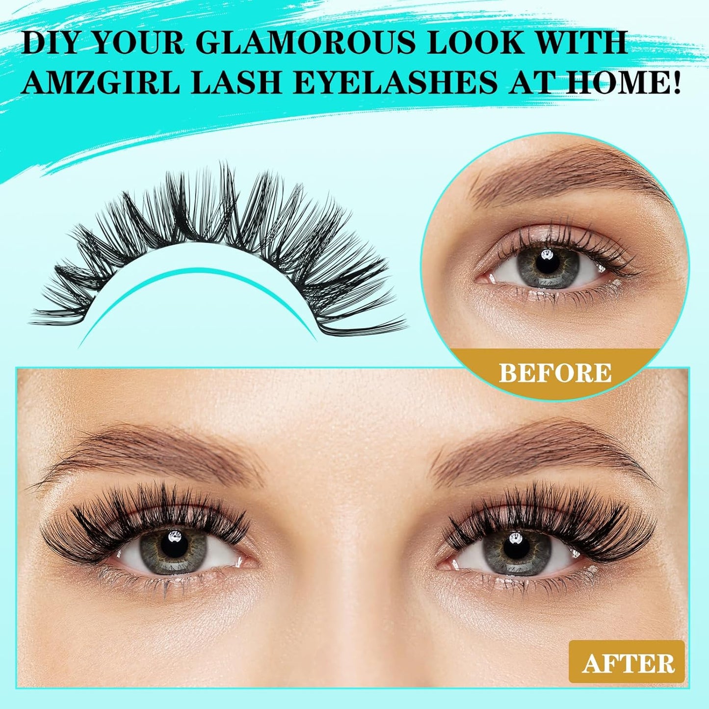 Lash Clusters Kit 240PCS Eyelash Extension Kit D Curl Wispy Clusters Lash DIY Lashes Extensions Kit Natural Individual Lashes Kit with Lash Bond and Seal Eyelash Tweezer(60D,D-Mix9-16mm)