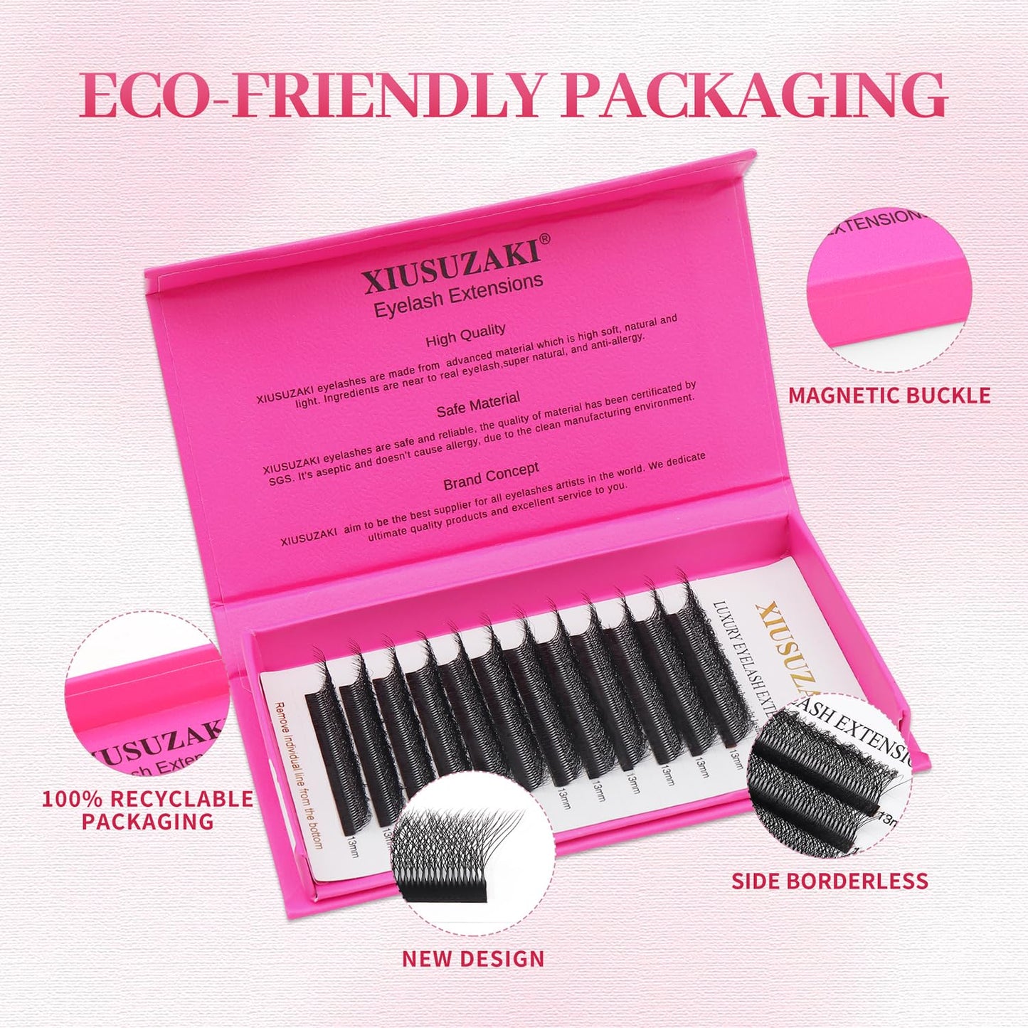 W Lash Extensions Supplies 8D Eyelash Extensions W Shape 0.07mm Thickness C Curl 10mm Premade Fans Easy Fan Lashes Volume Matte Black 12 Rows Crisscross Eye Lashes(W-8D-0.07-C,10mm)