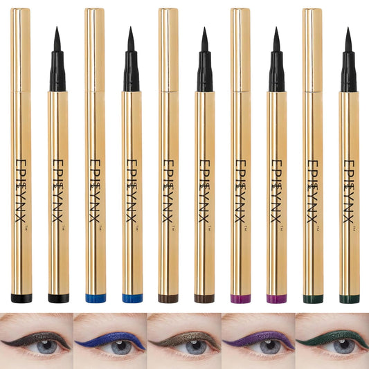 Waterproof Eyeliner - Smudge-Proof Liquid Eyeliner Pen with Precision Tip for Smooth, Long-Lasting Application - Vegan, Hypoallergenic & Gluten-Free Eye Liner - 5 Shades 2mL each Gift Set