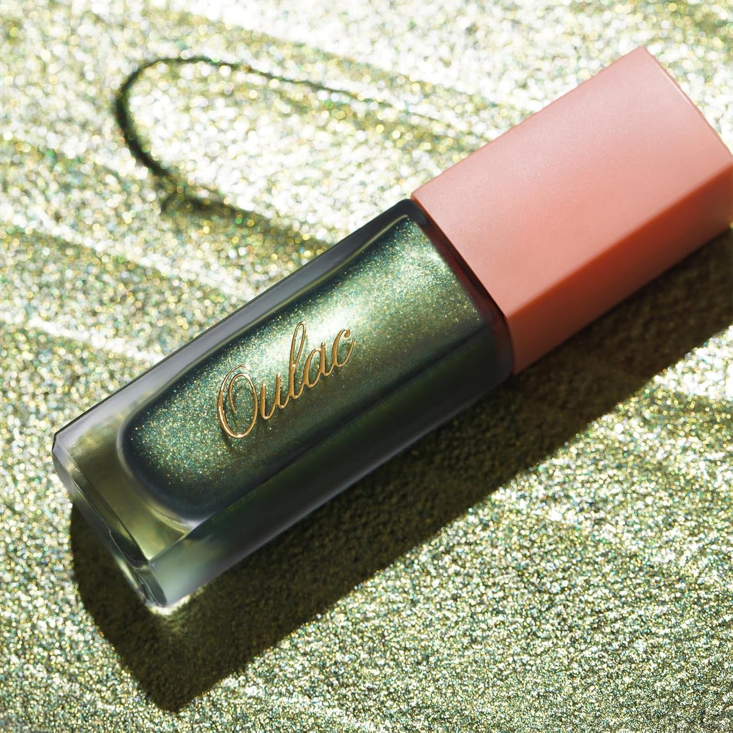 Oulac Green Liquid Glitter Eyeshadow&Eyeliner–Smooth Shimmer Eye Makeup with Sparkle Finish,All-Day Wear Lightweight Buildable Formula,Easy to Use Smudge-Proof,Gifts for Women,Vegan 5.4g (20)