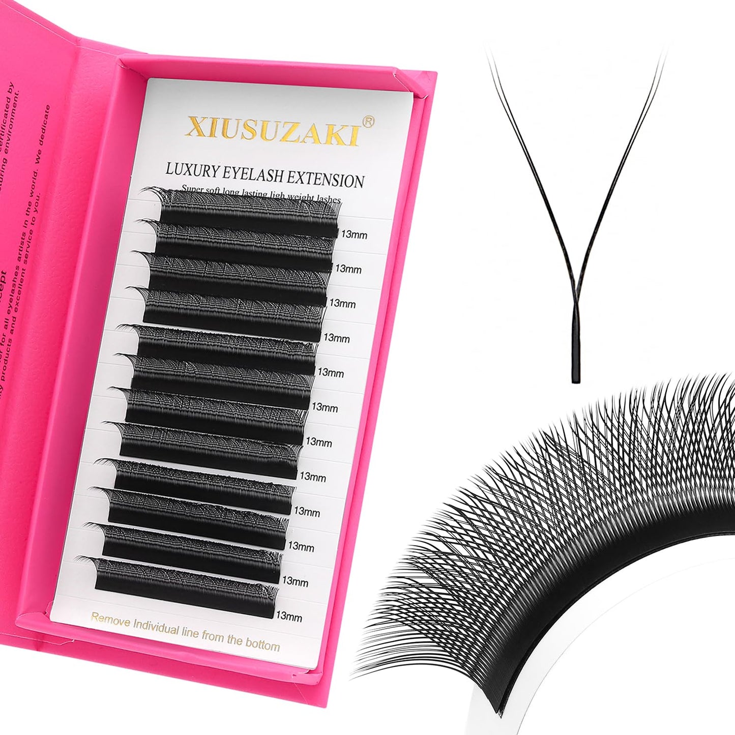 Lash Extensions YY Eyelash Extensions 0.07mm Thickness D Curl Lashes Mix 8-15mm YY Lashes Soft Lash Trays Pestañas Pelo a Pelo Natural Matte black False Eyelashes Individual Lashes(YY-0.07-D,8-15mm)