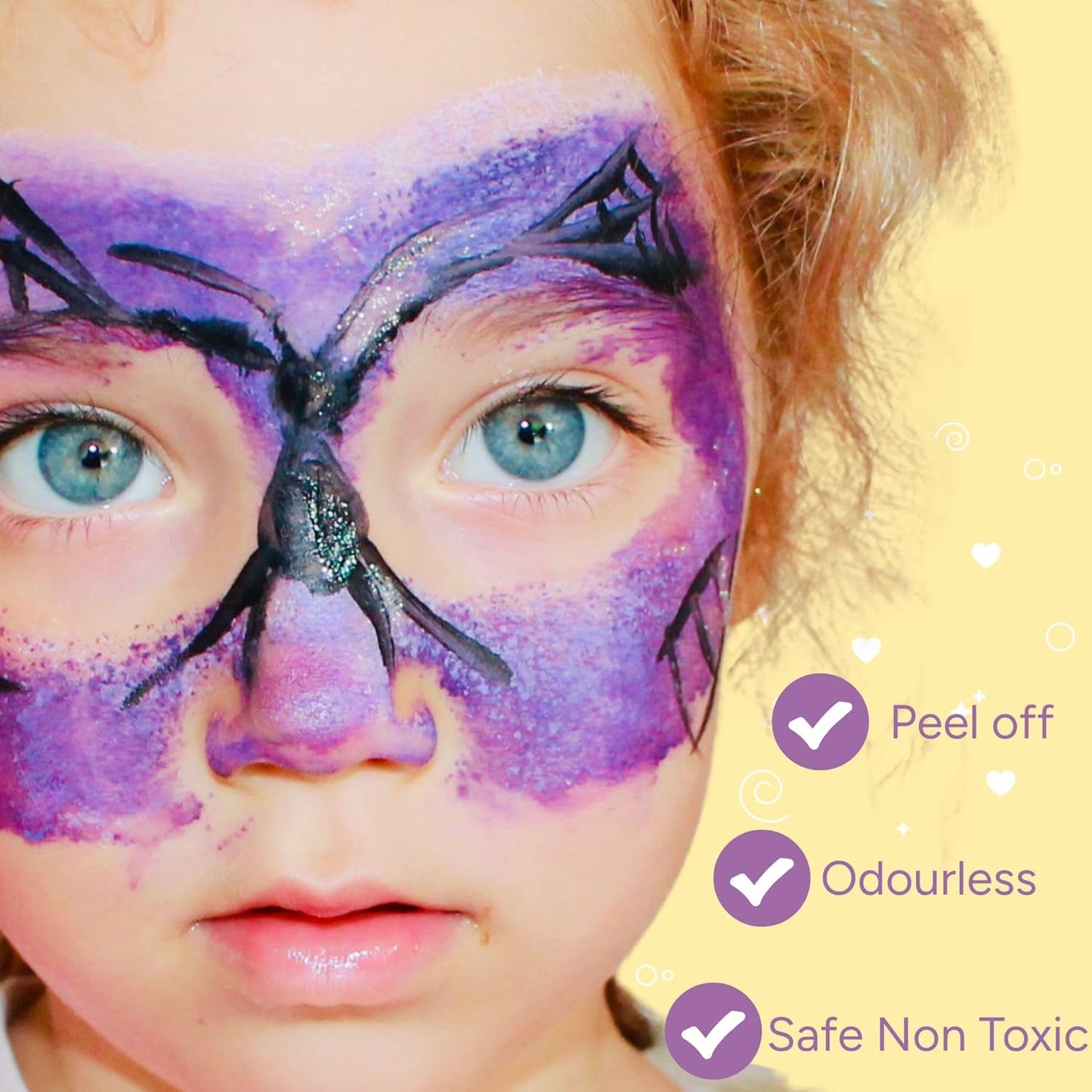 MISS NELLA-Peel Off, Odour Free, Water Base & Safe for kids nail polish pack of 3 (Halloween Pack)