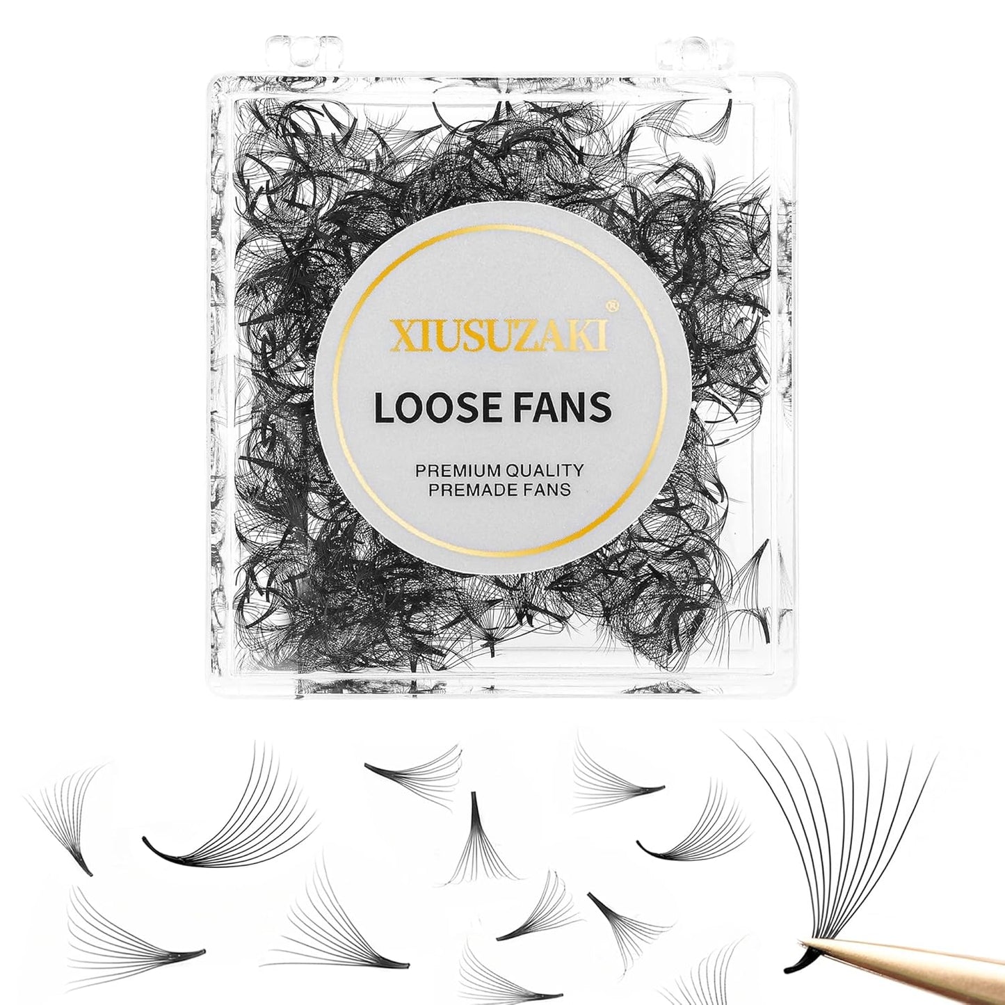Premade Fans Eyelash Extensions 600 Fans 10D Premade Lash Fans Volume Lash Extensions 0.07 Thickness Eyelash Extension D Curl 10mm Fluffy Soft Handmade Loose Fan(600Fans-10D-0.07-D,10mm)