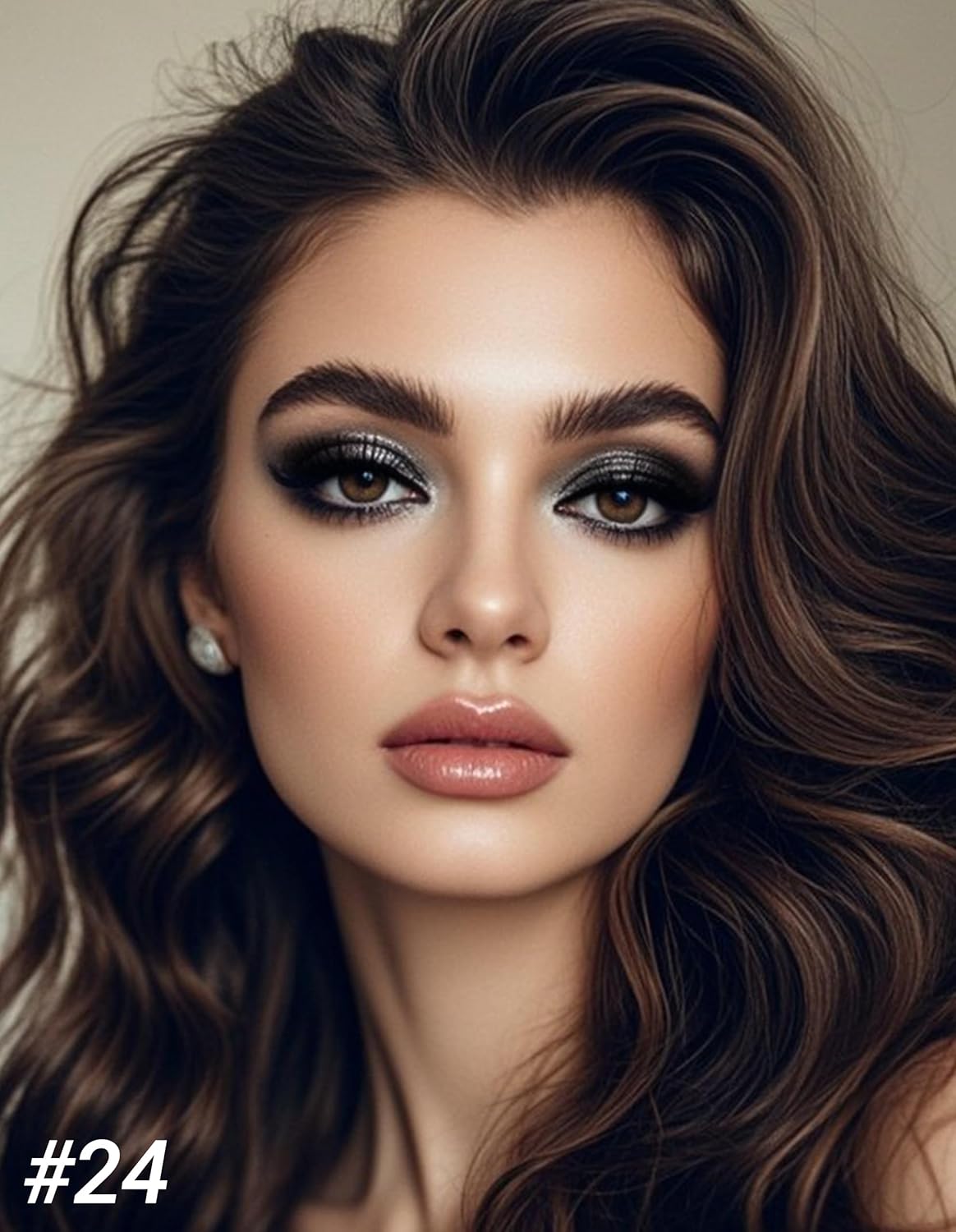 Erinde Shimmer Cream Eyeshadow Stick, Long Lasting Metallic Eye Shadow Sticks, Waterproof Creamy Glitter Eyeshadow Pencil, High Pigmented Blendable Neutral Eye Makeup, 24 Midnight Black Shimmer