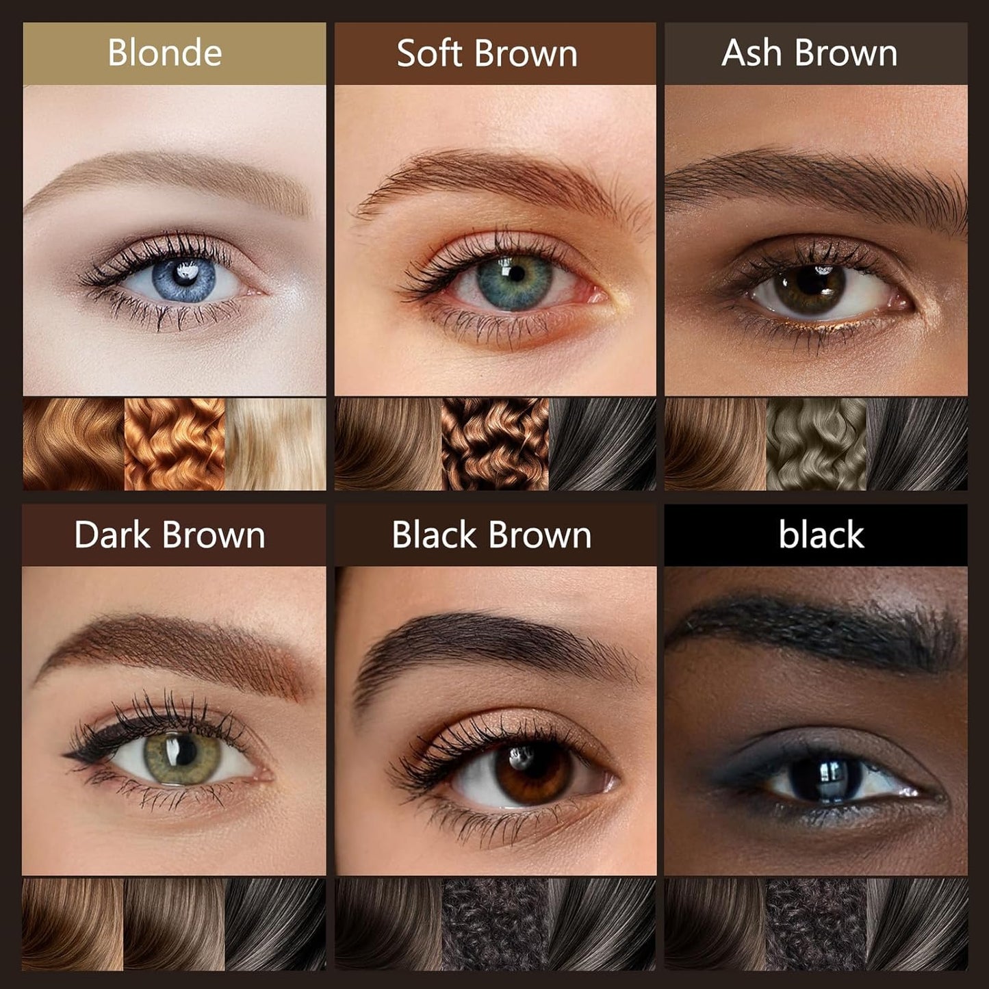 Eyebrow Pen, Soleira Waterproof Eyebrow Pencil with 4 Tip Microblading Eyebrow Pen and Dual-ended Eyebrow Brush, for Natural-Looking Brows, Long-Lasting, Ash Brown