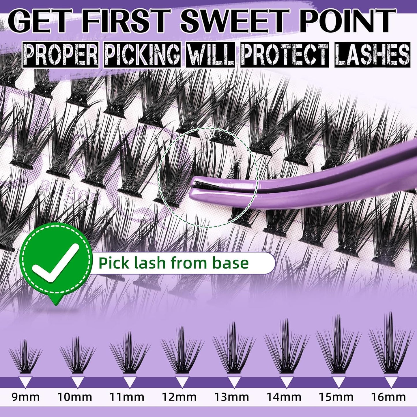 Lash Extension Kit for Beginners Eyelash Extension Kit Manga Lash Clusters Kit 280 PCS Individual Lashes Kit Volume 40D Soft D Curl Eye Lash Extension Lash Kit(Manga-40D-D-9-16MIX)