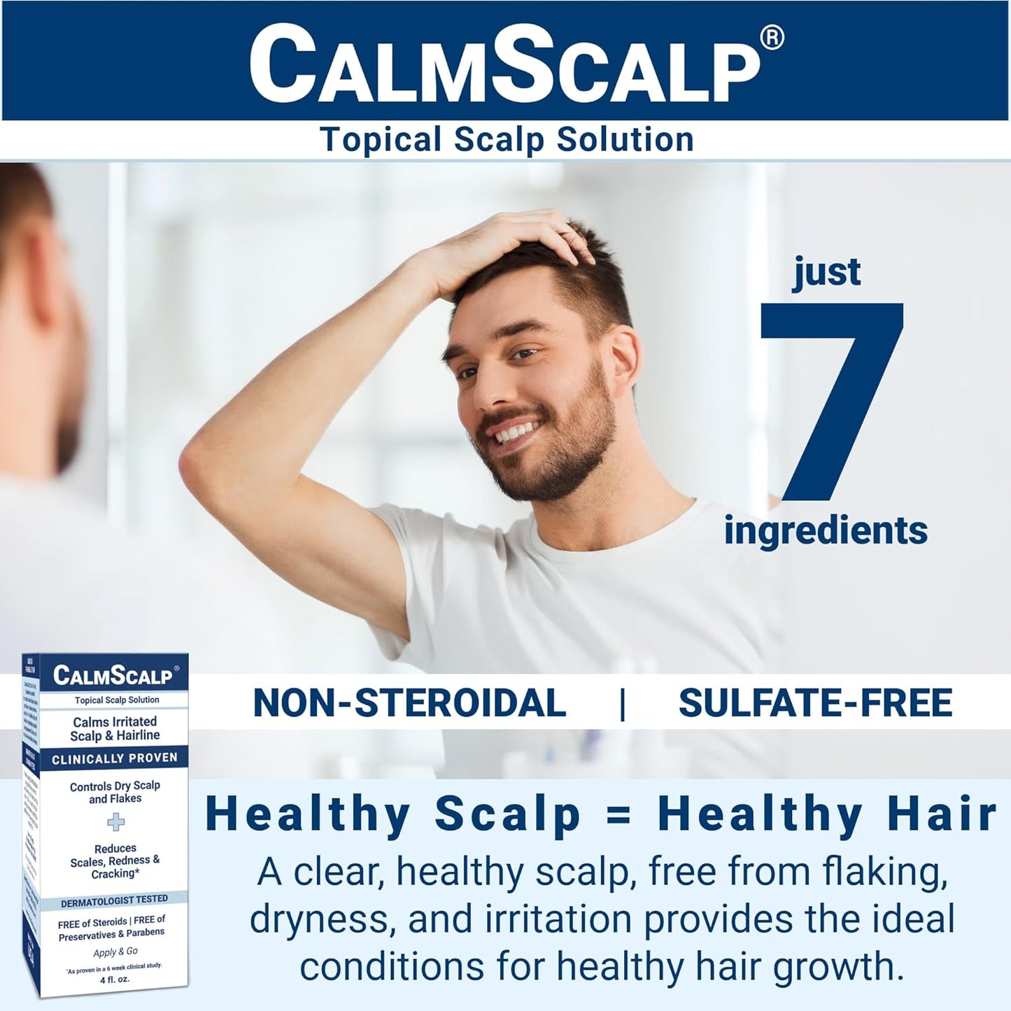 Scalp Serum | Scalp Itch Relief | Scalp Treatment | Exfoliates Scales and Flakes | Clinically Proven | Made in USA | 4 oz