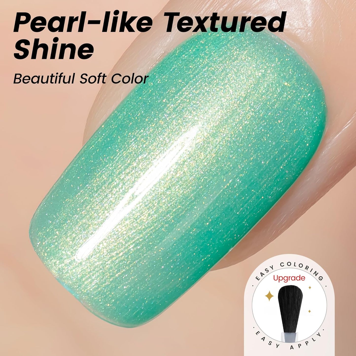 YTD Likomey Gel Nail Polish,15ml Pearl Lime Green Glitter Soak Off Nails Gel,Fall Winter Pearlescent Shimmer Shiny Sparkly Salon Home DIY Manicure UV Color Varnish,SF435