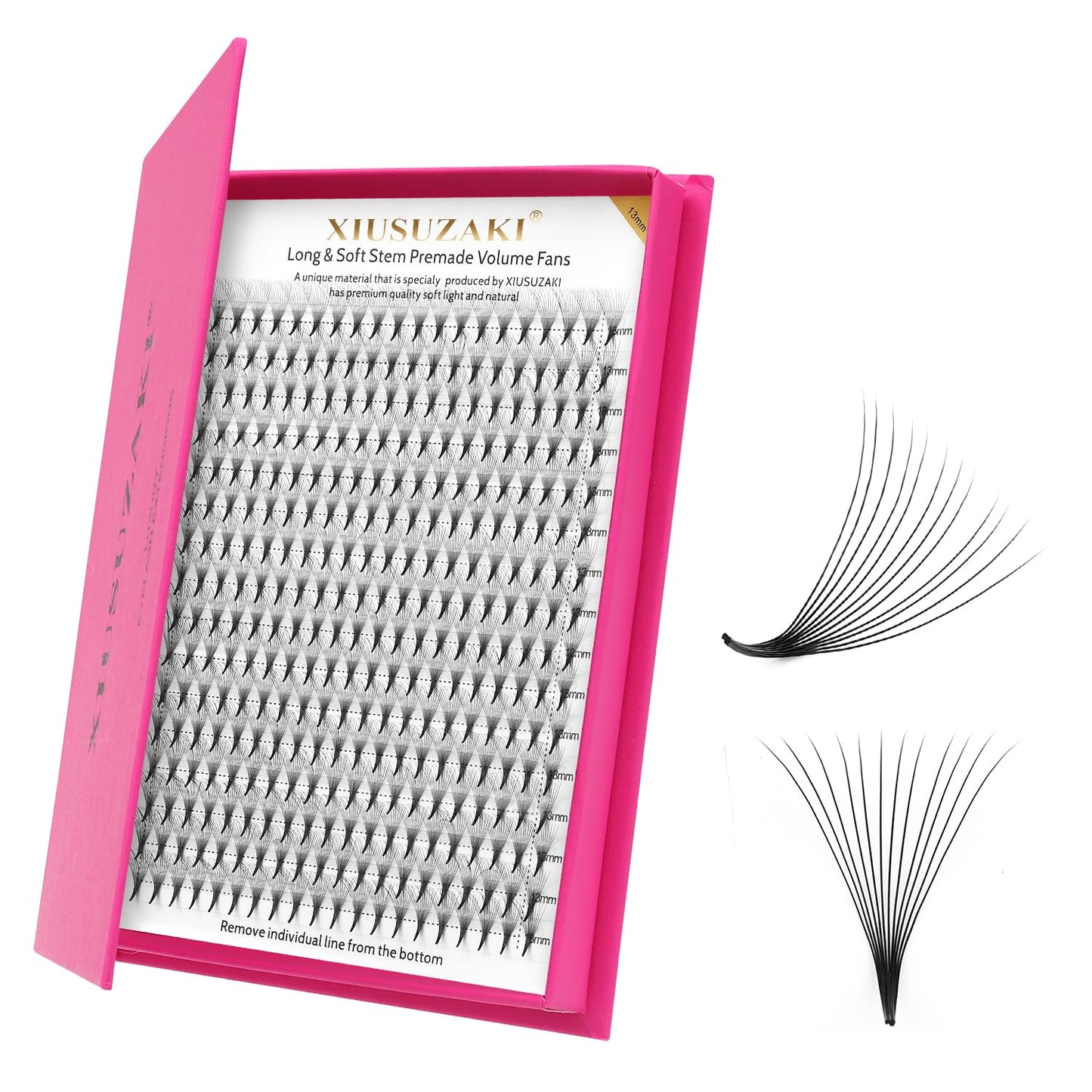 Premade Fans Eyelash Extensions 12D Volume Lash Extensions 0.05 Thickness Eyelash Extension C Curl Premade Lash Fans Mix 9-16mm Fluffy Soft Handmade Lash Fan(12D-0.05-C,9-16mm)