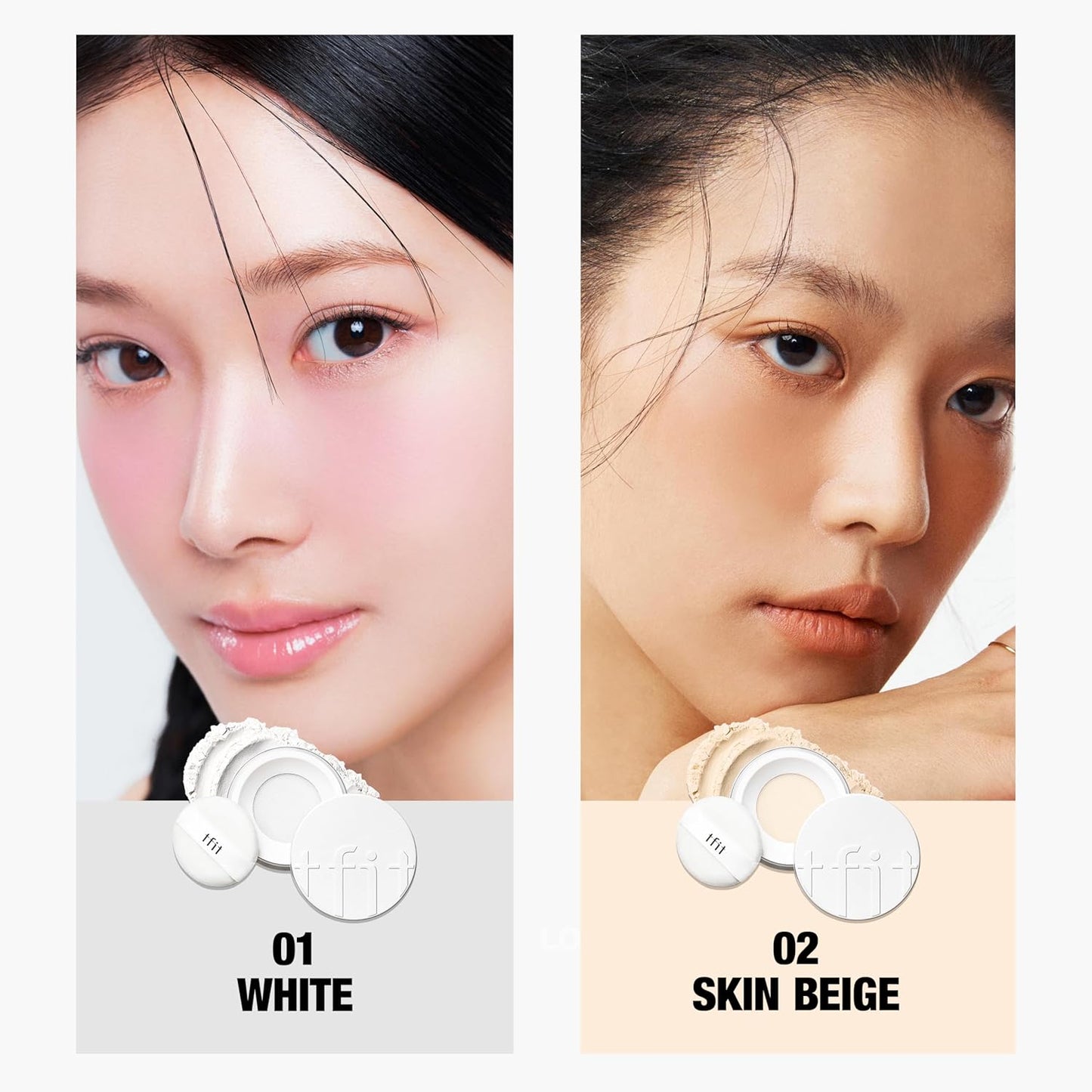 TFIT Translucent Set Finishing Powder - Sebum Control Face Loose Powder, Matte & Silky Finish, Lightweight, Long-lasting, Korean Makeup Setting Powder (2.2 Dark Beige, 0.24 Oz.)